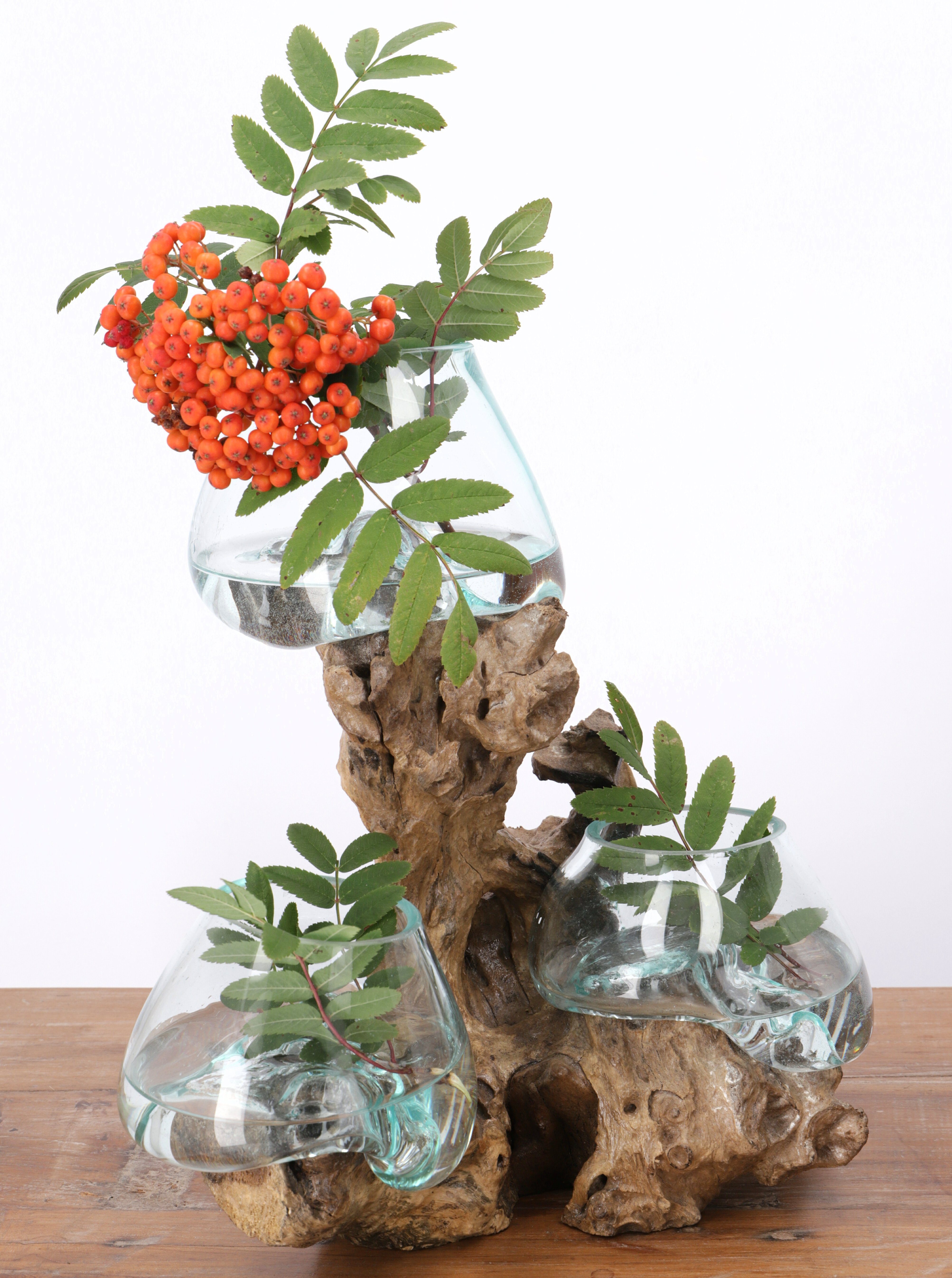 Guru-Shop Dekovase Exotische Wurzelholz Vase mit günstig online kaufen