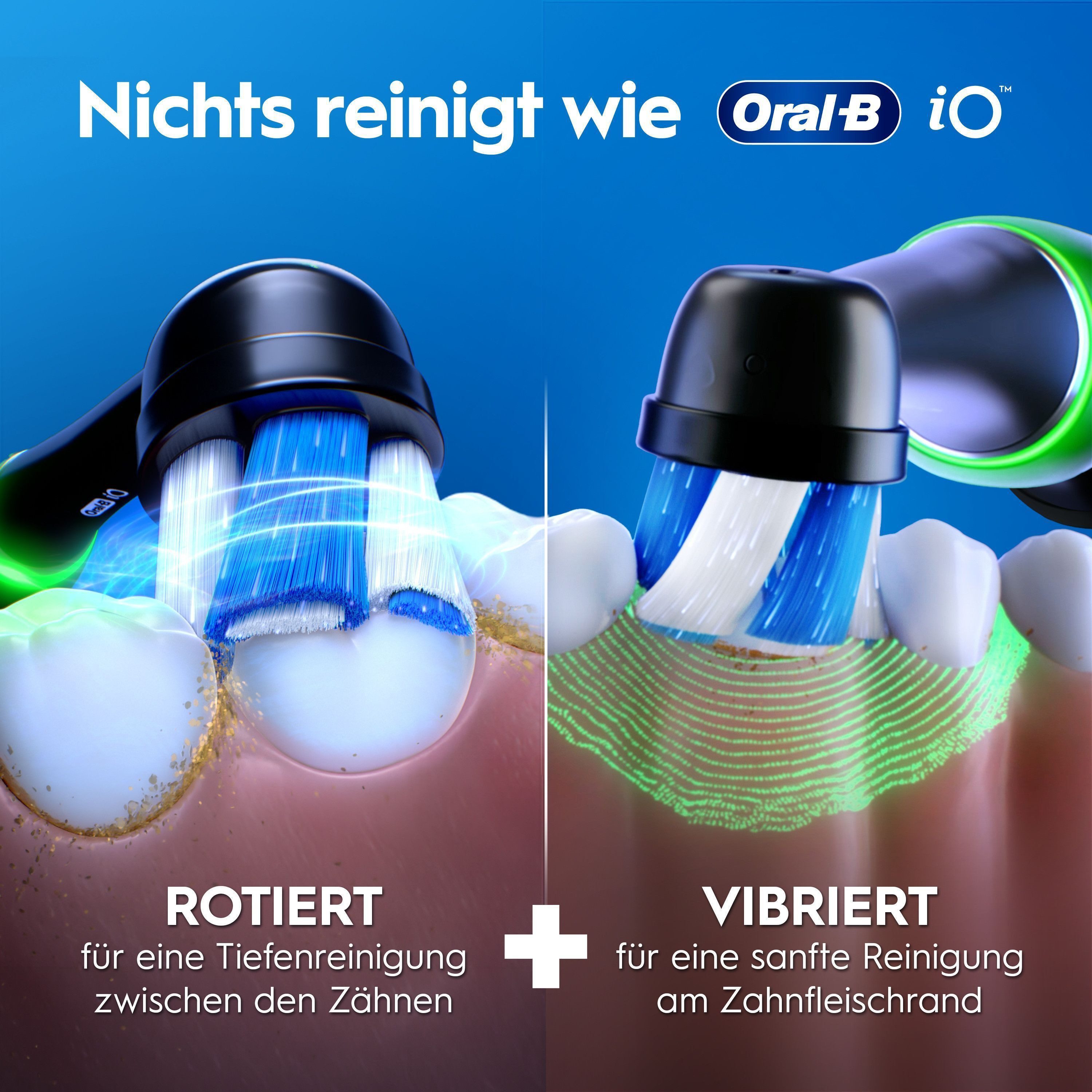 Oral-B Elektrische Zahnbürste iO Series 3 Doppelpack, Aufsteckbürsten: 2 St., Magnet-Technologie – Bild 5 von 5