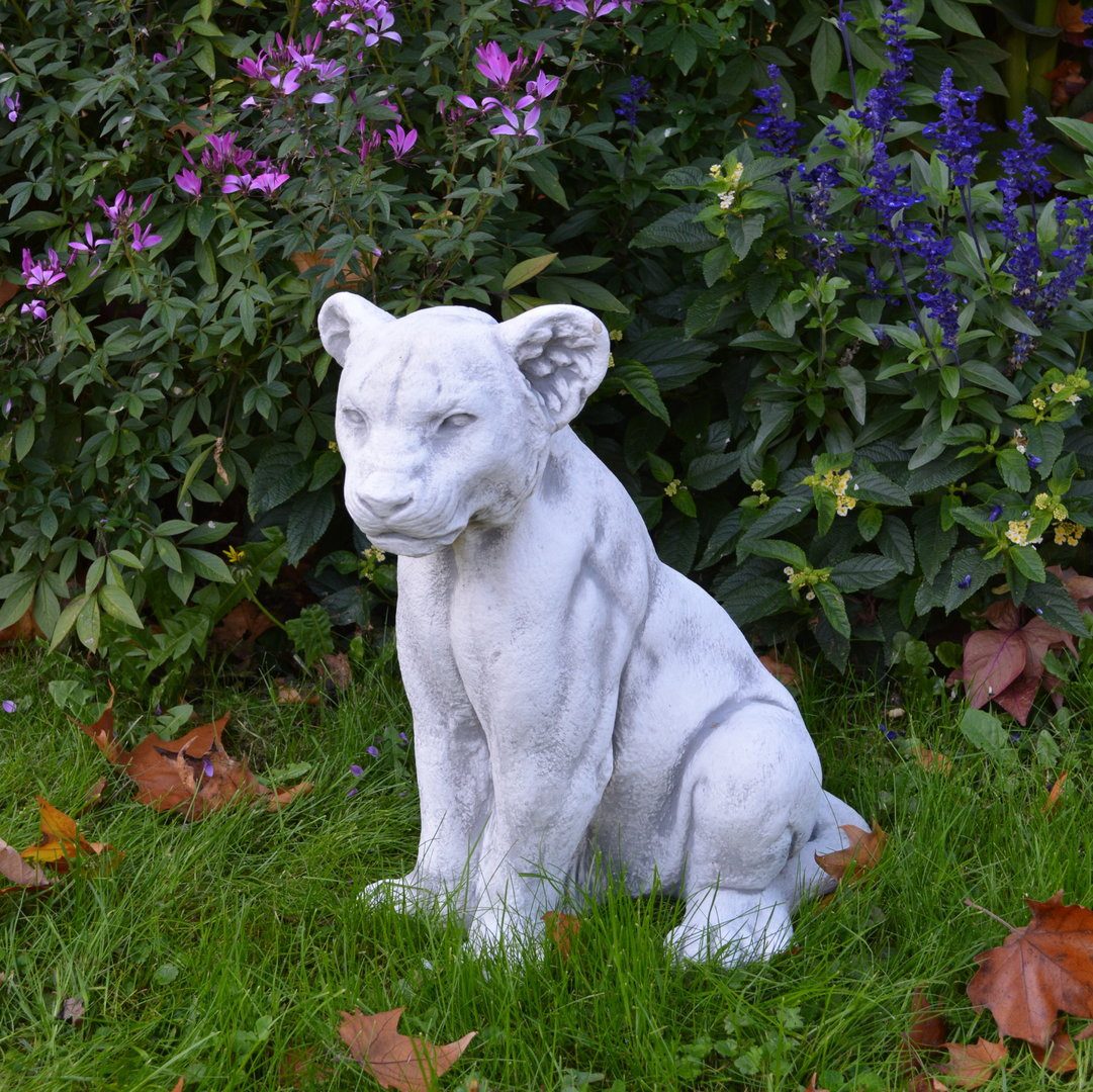 gartendekoparadies.de Gartenfigur Kraftvolle Löwin, H. 42 cm, 23 kg, Frostsicher