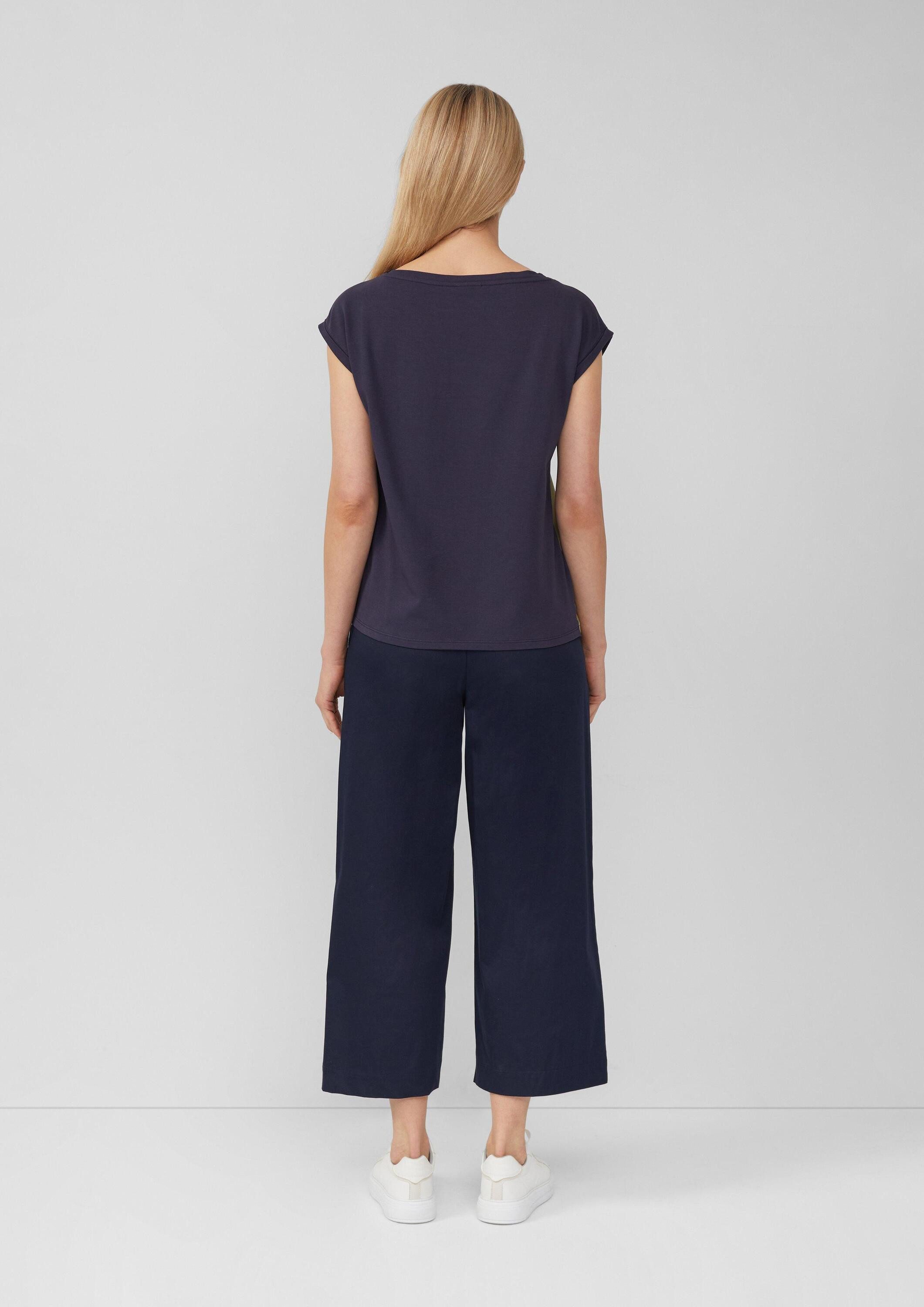 s.Oliver Kurzarmshirt T-Shirt Blusenshirt im Relaxed Fit