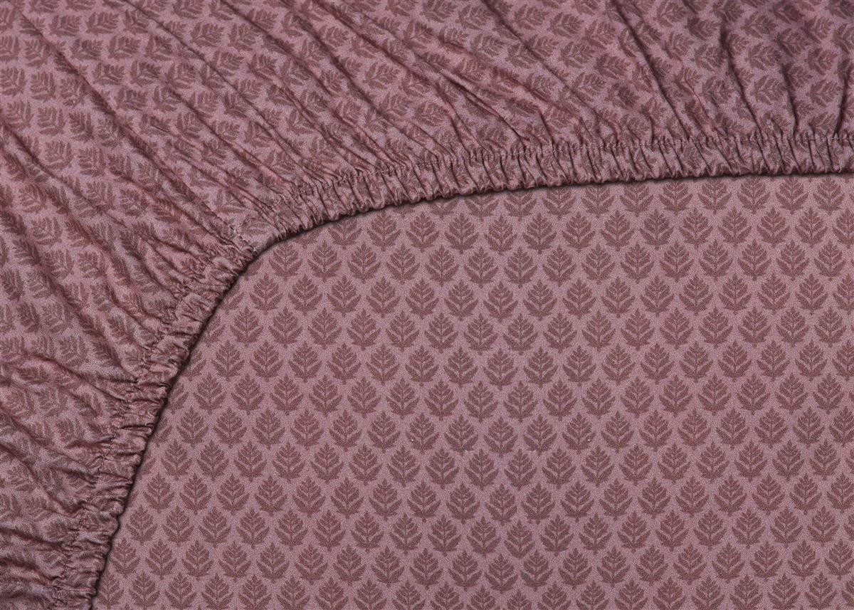 PiP Studio Spannbettlaken Thousand Leaves_Mauve_UV_UV_100x200 HH: günstig online kaufen