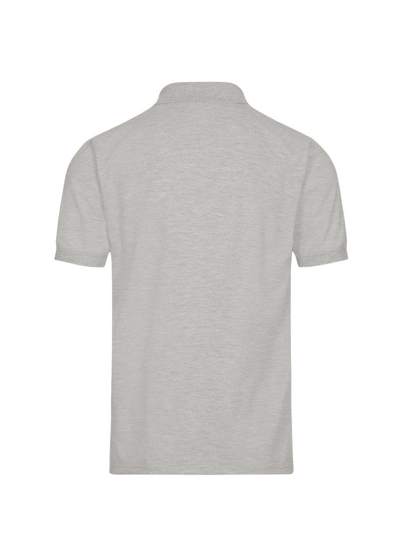 Trigema Poloshirt TRIGEMA Polohemd mit Brusttasche grau-melange