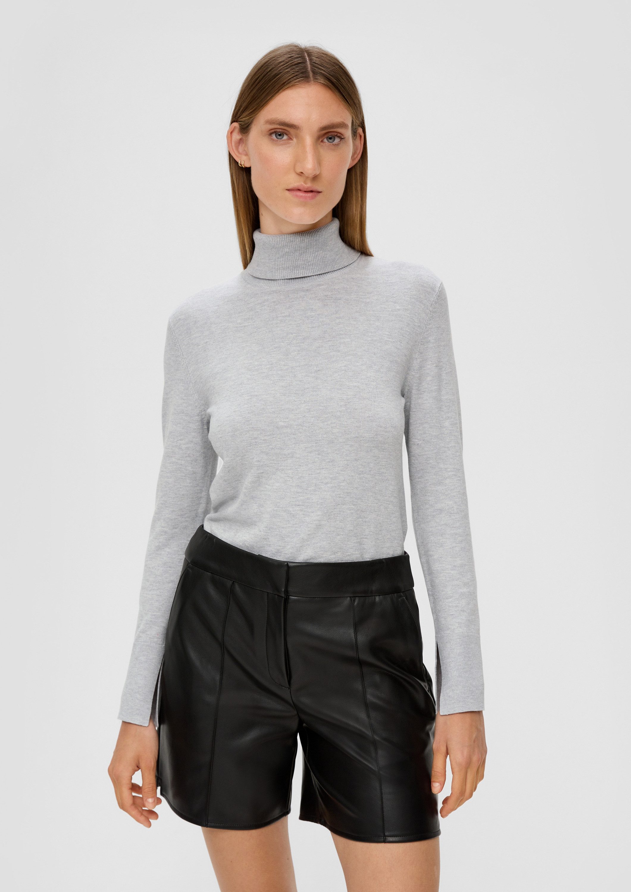 s.Oliver Longpullover Вязаные свитера Rollkragenpullover aus Viskosemix