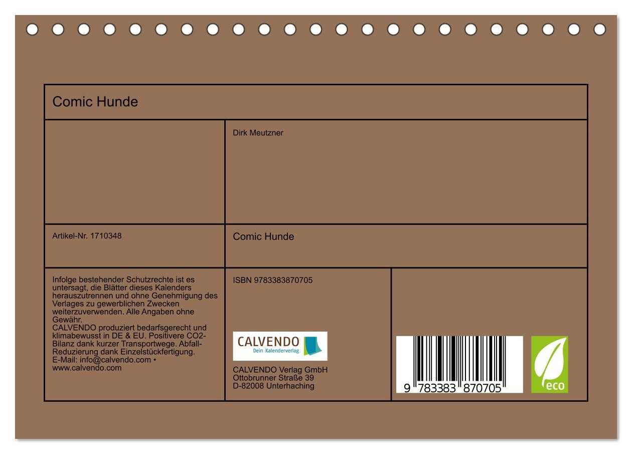 Thumbnail - CALVENDO Wandkalender Comic Hunde (Tischkalender 2025 DIN A5 quer), CALVENDO Monatskalender