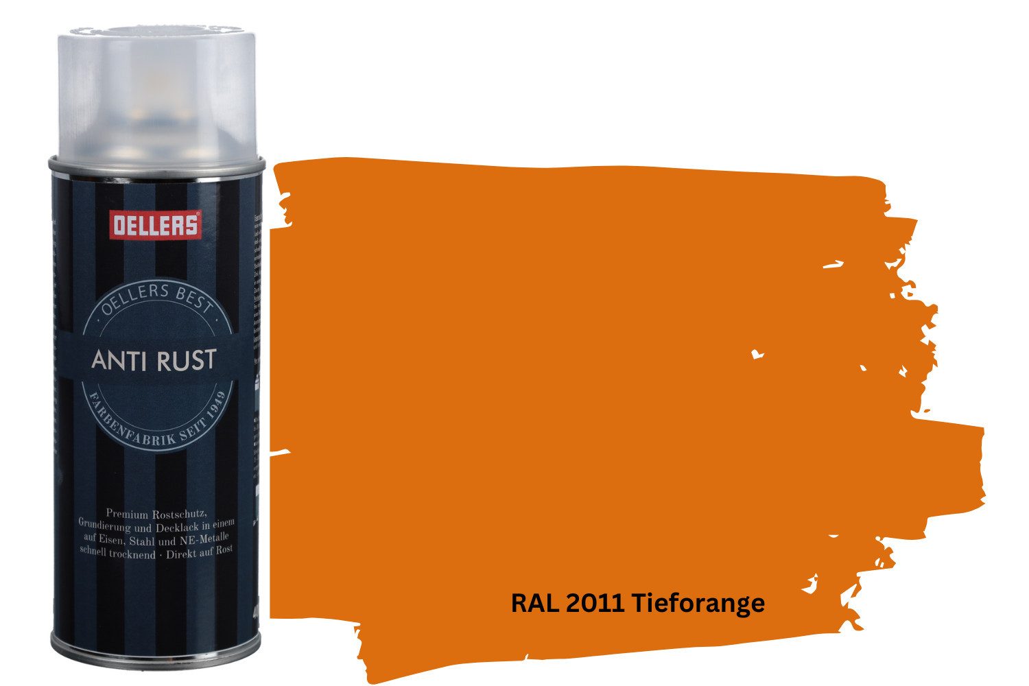 OELLERS Sprühlack Anti-Rust, robuster Metallschutzlack,3 in 1, Rostschutz, Grundierung und Decklack