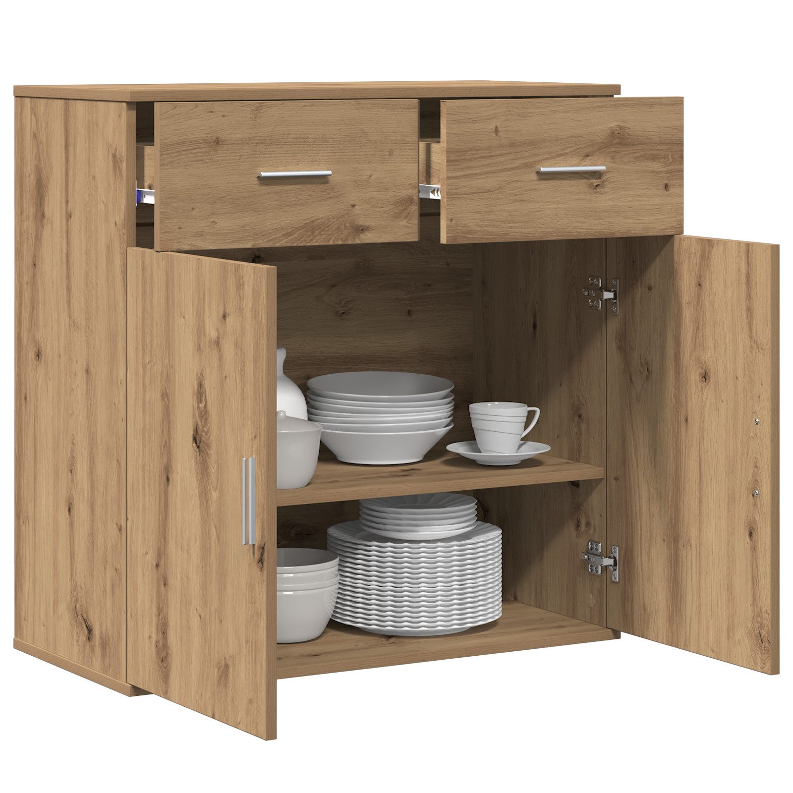 vidaXL Sideboard Sideboard Eiche handwerklich 79 günstig online kaufen