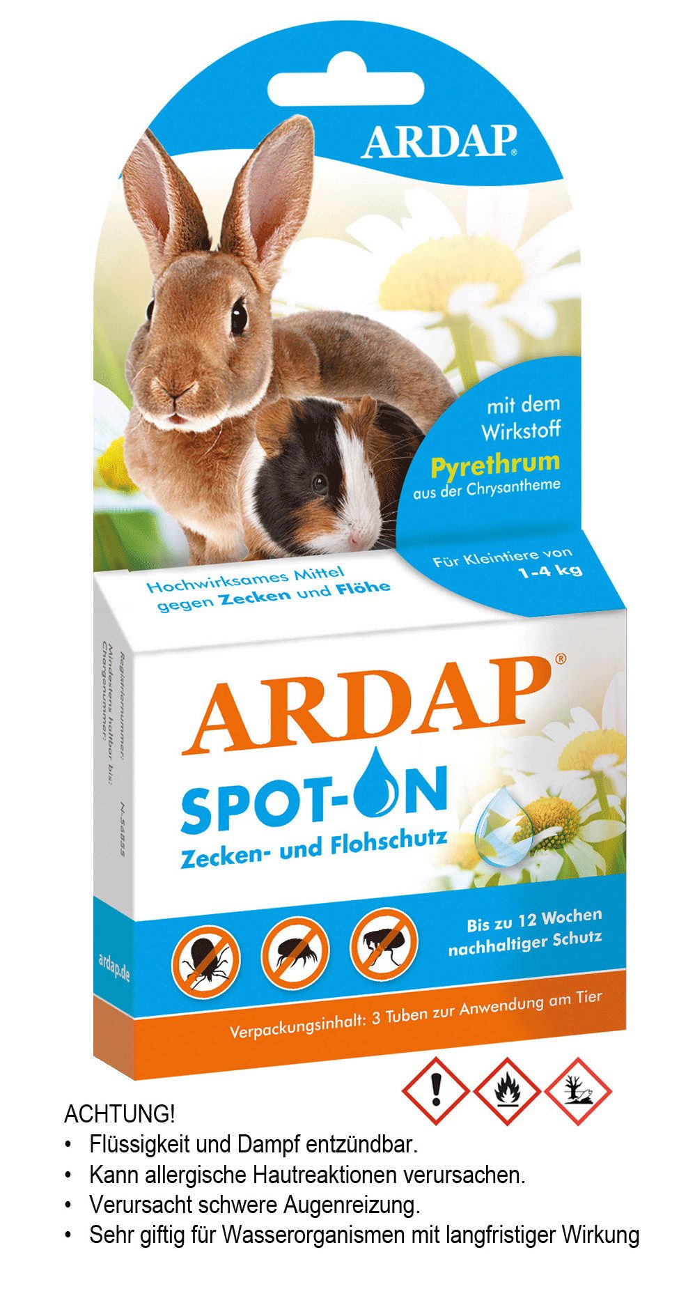 Ardap Insektenspray Ardap Spot-On für Kleintiere 1-4 kg 3 x 0.4 ml günstig online kaufen