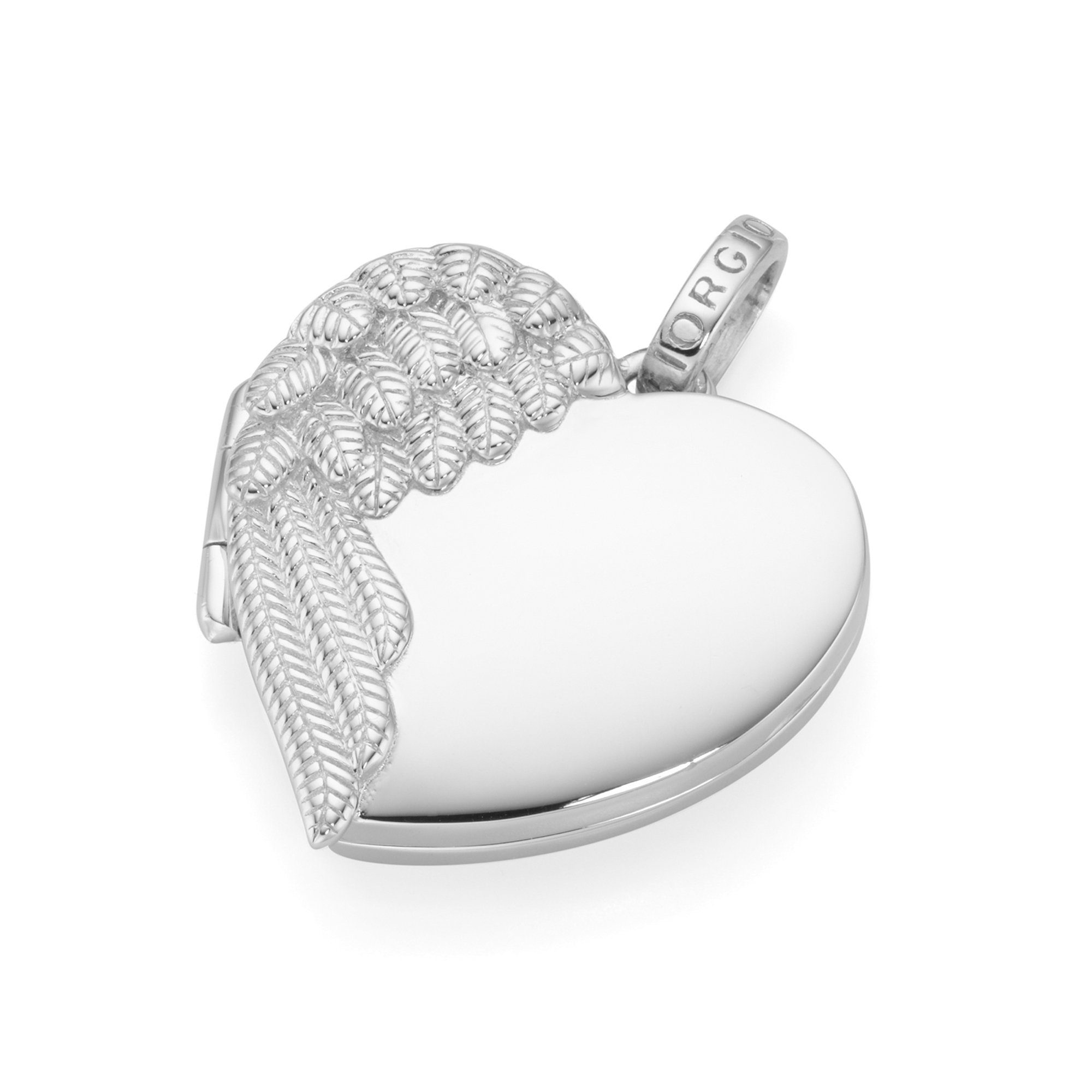 GIORGIO MARTELLO MILANO Medallionanhänger Medaillon Herz mit Flügel, Silber 925