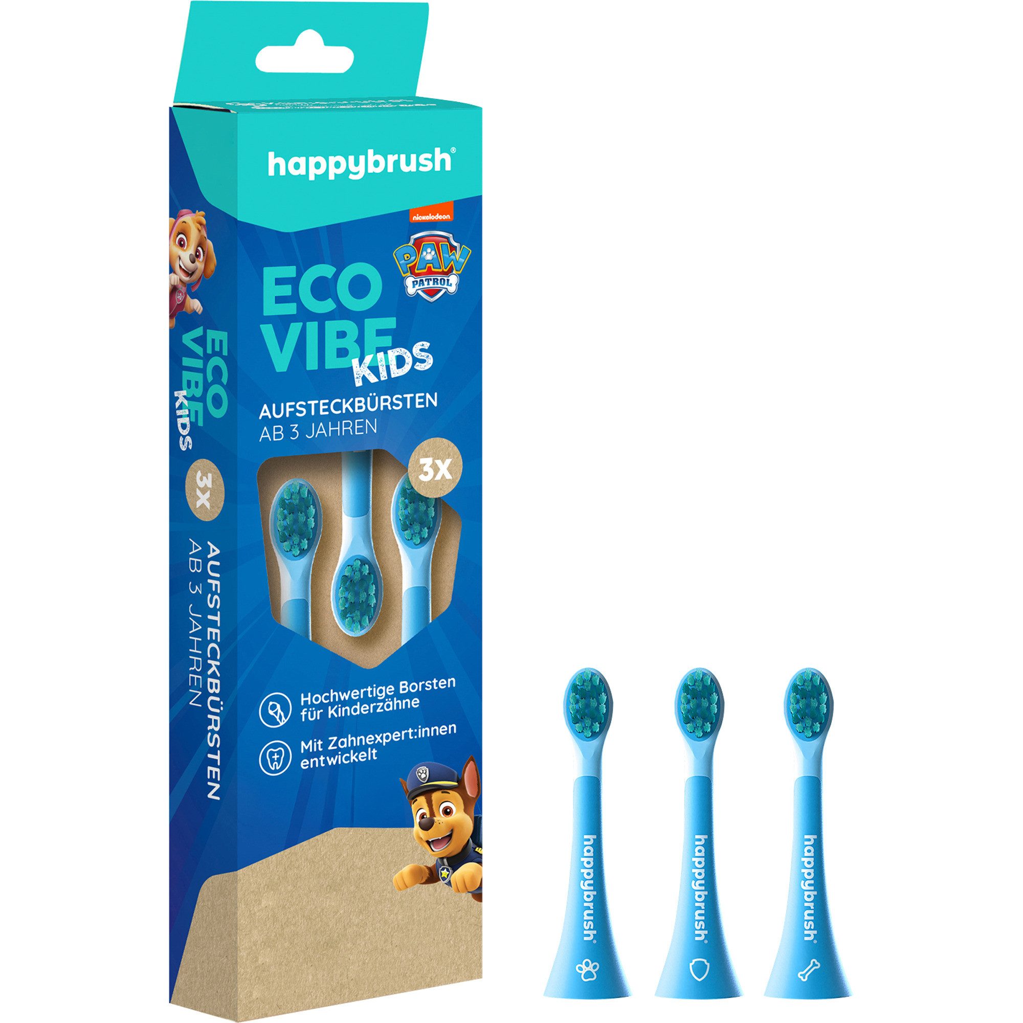 happybrush Aufsteckbürsten happybrush ECO VIBE KIDS Aufsteckbürsten Paw