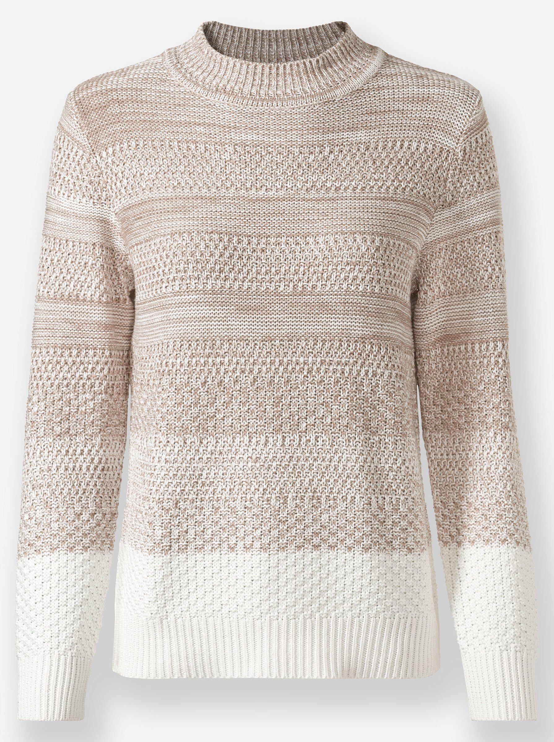 Witt Strickpullover Pullover Langarm Mustermix gestrickt