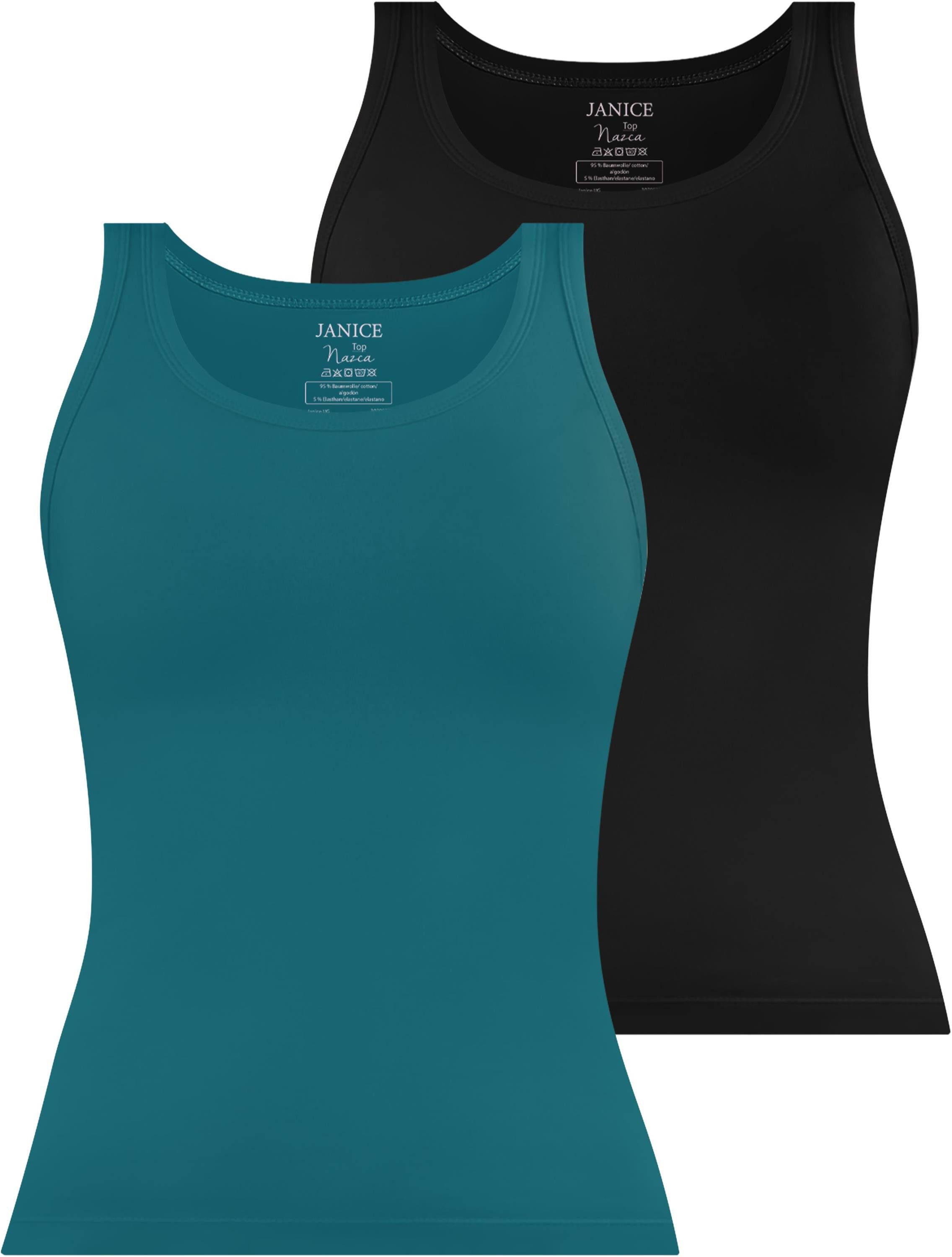Janice Tanktop 2 x Damen Top Nazca Trägertop aus Baumwolle günstig online kaufen
