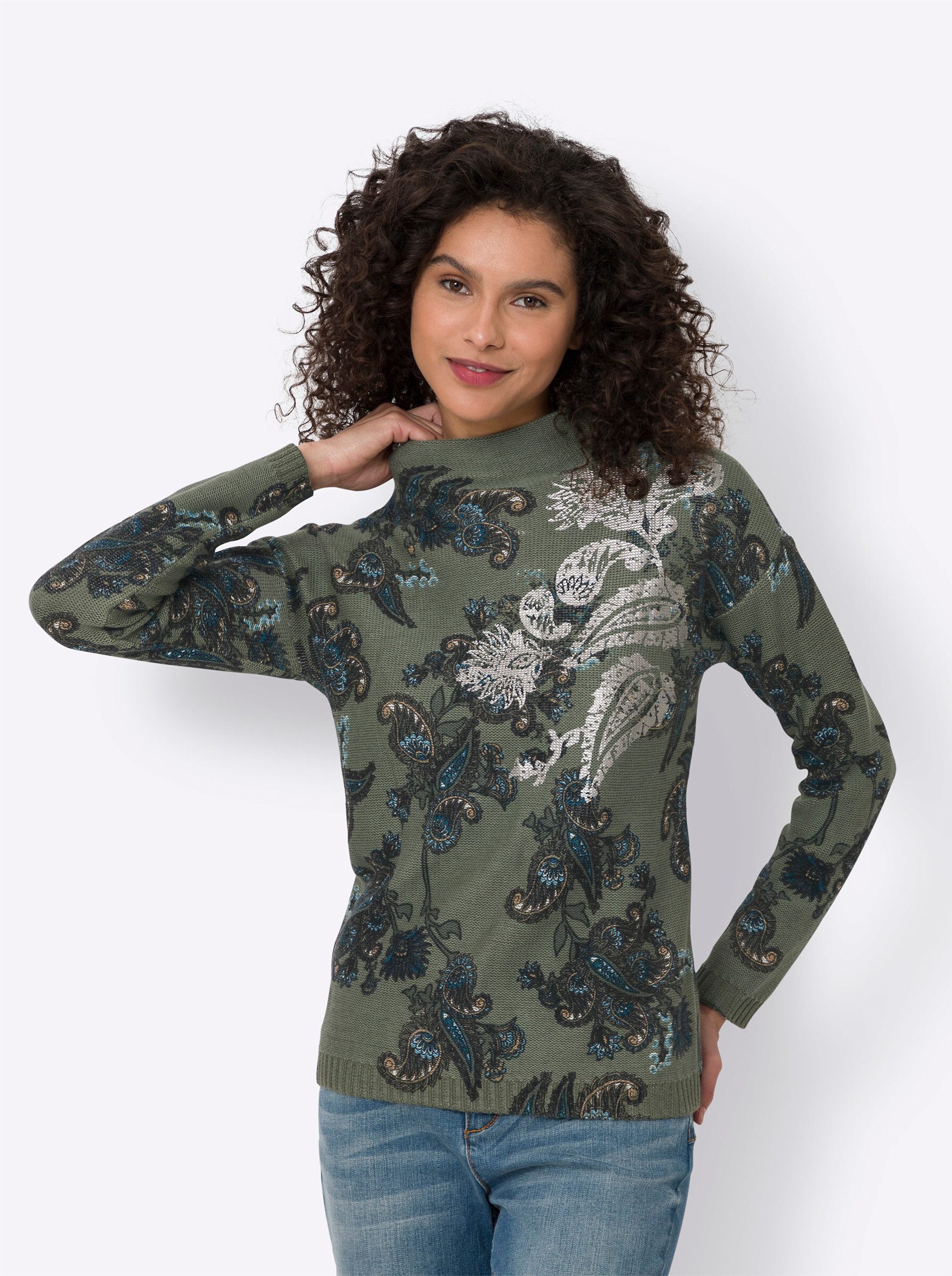 heine Strickpullover Stehkragenpullover . günstig online kaufen