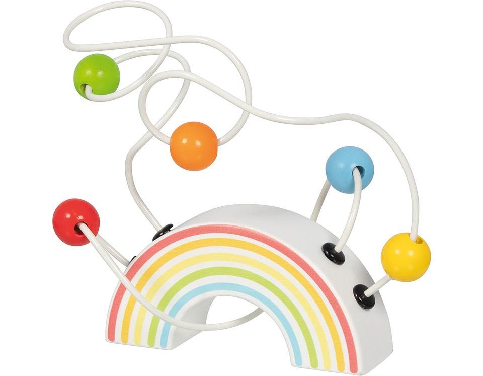 Gollnest & Kiesel Motorikschleife Goki 59969 - Motorikschleife Regenbogenlabyrinth, Holz/Metall, 17x1...