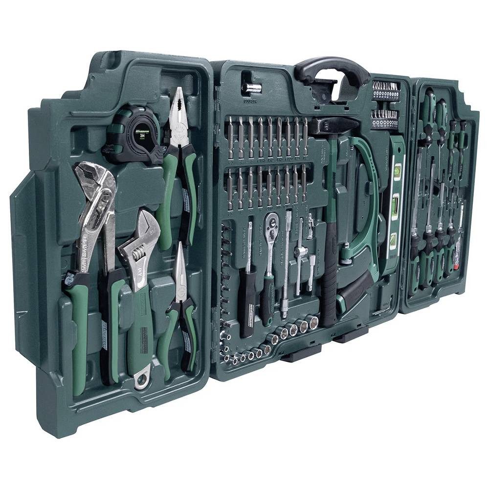 Brüder Mannesmann Werkzeuge Werkzeugset Universal-Werkzeugsortiment, im Klappkoffer M29085, im Koffer – Bild 3 von 4
