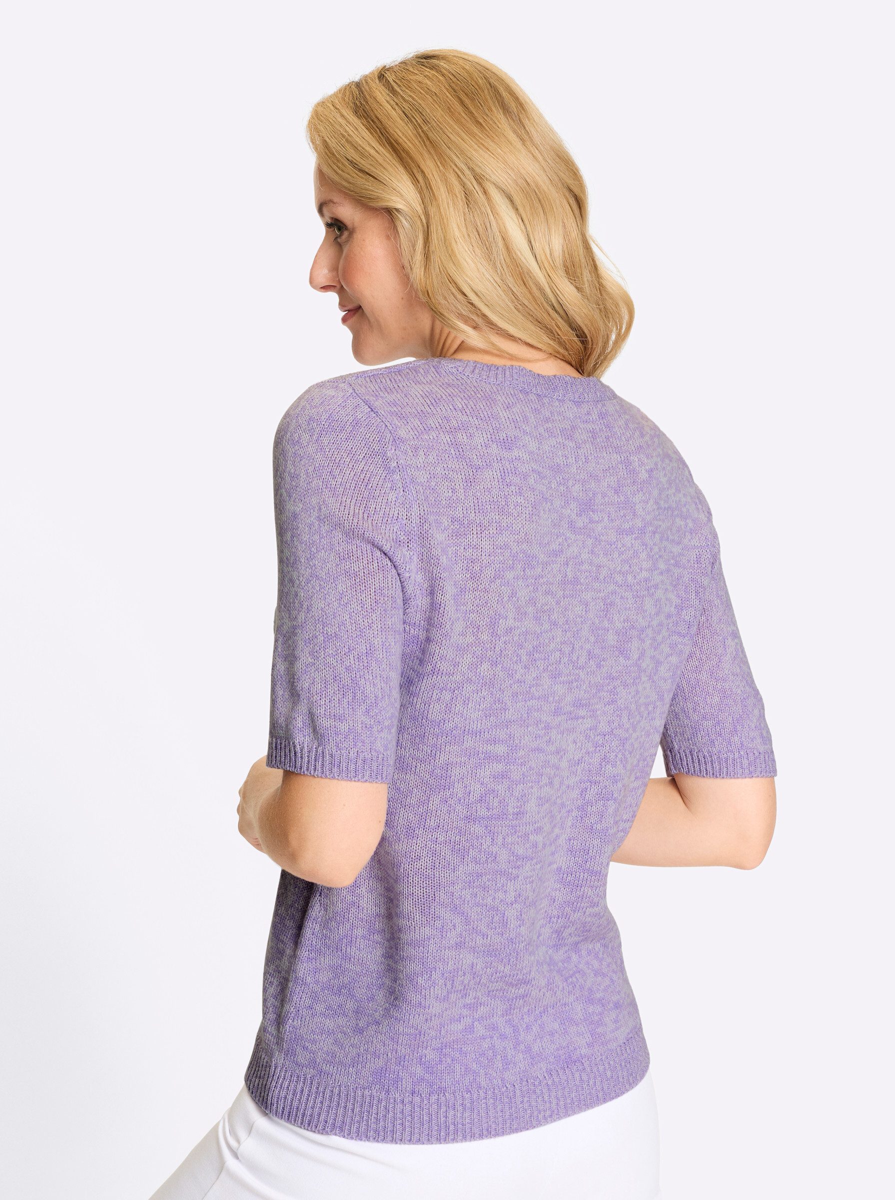Sieh an! Strickpullover Kurzarm-Pullover Kurzarm Jersey, Ajour günstig online kaufen
