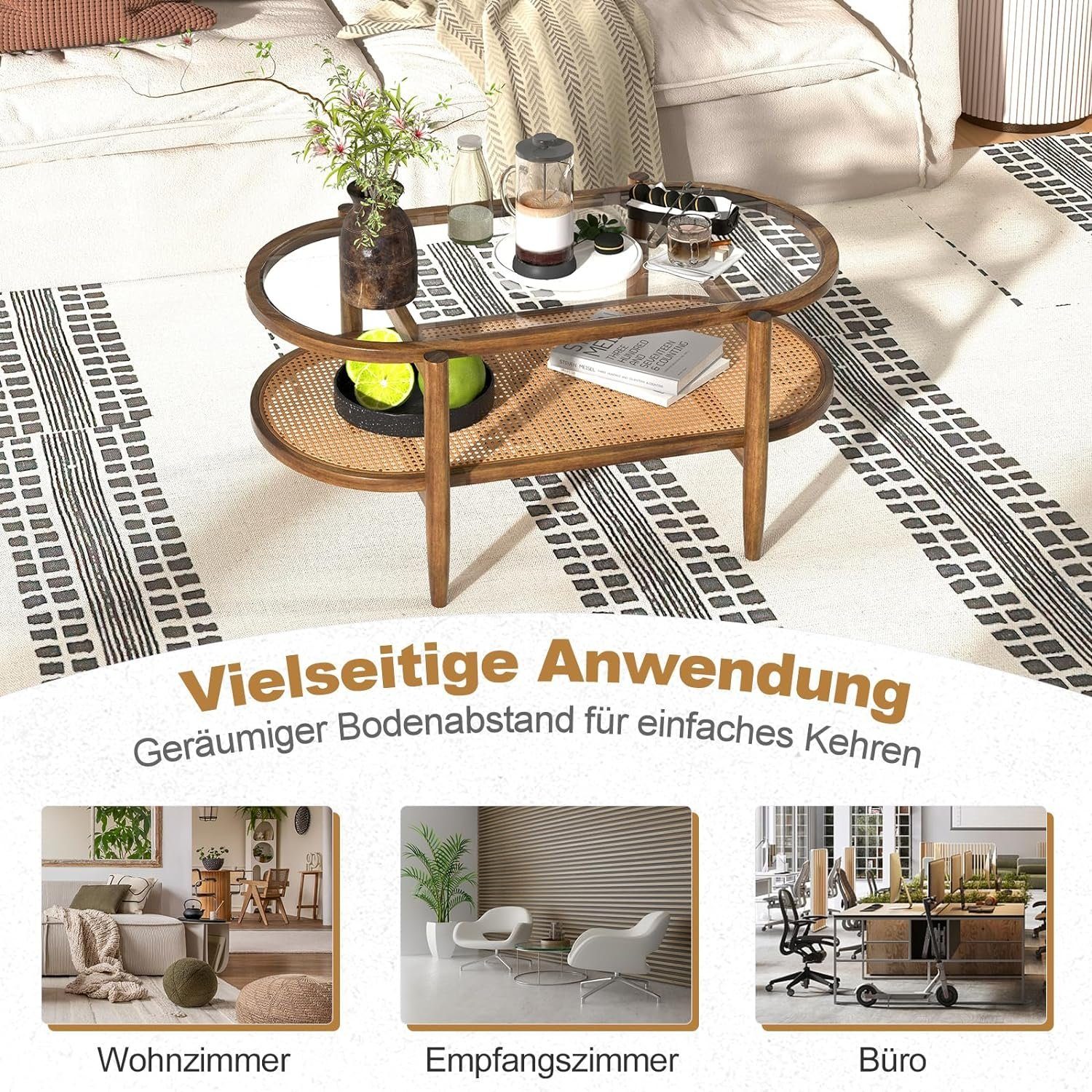 Outsunny Beistelltisch Aus Polyrattan Runder Coucht Produktbild-Vorschau 11