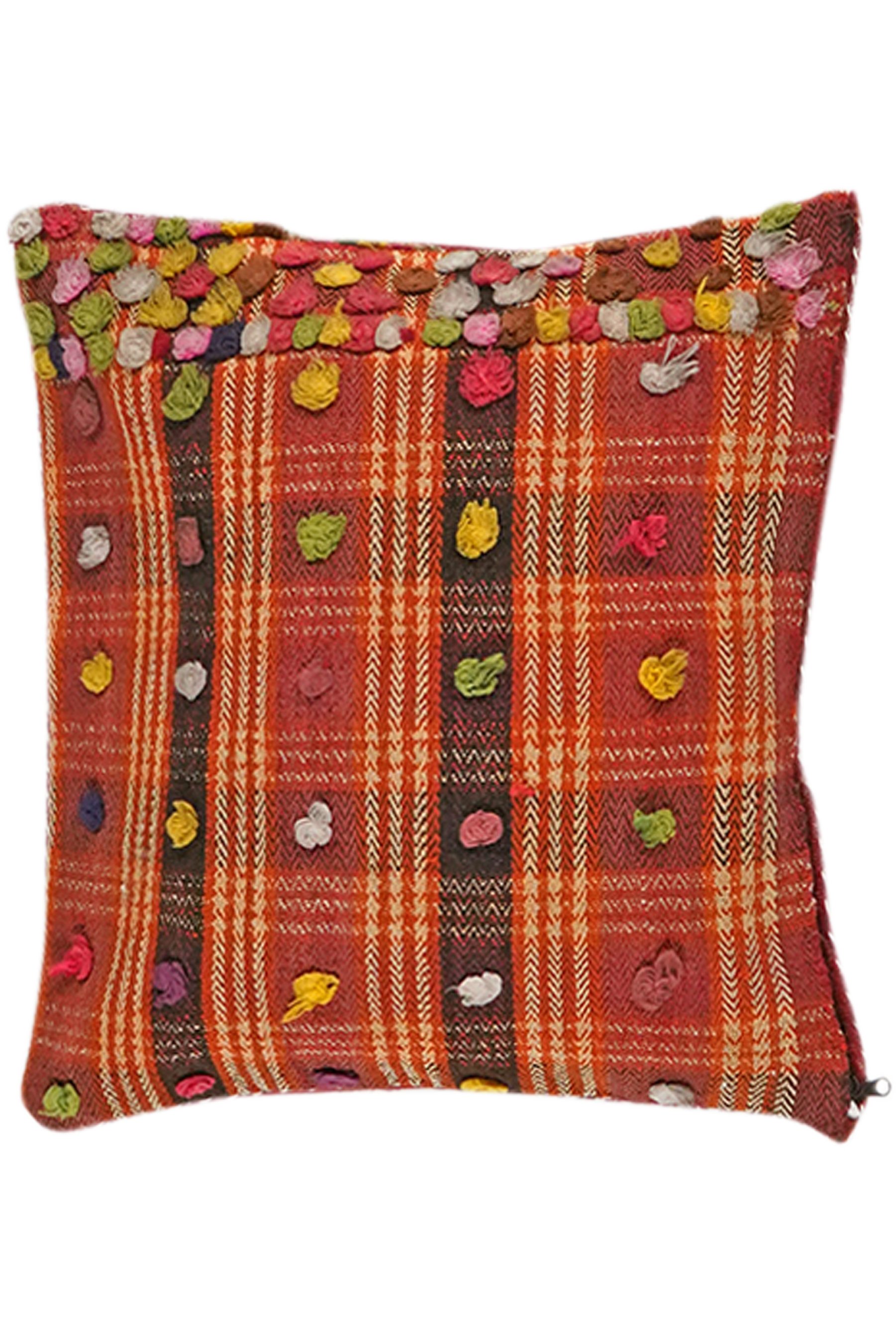 Rugtales Kissenbezüge Kelim Kissen 45x45cm, Handgemachtes Unikat, nachhaltig und fair gefertigt