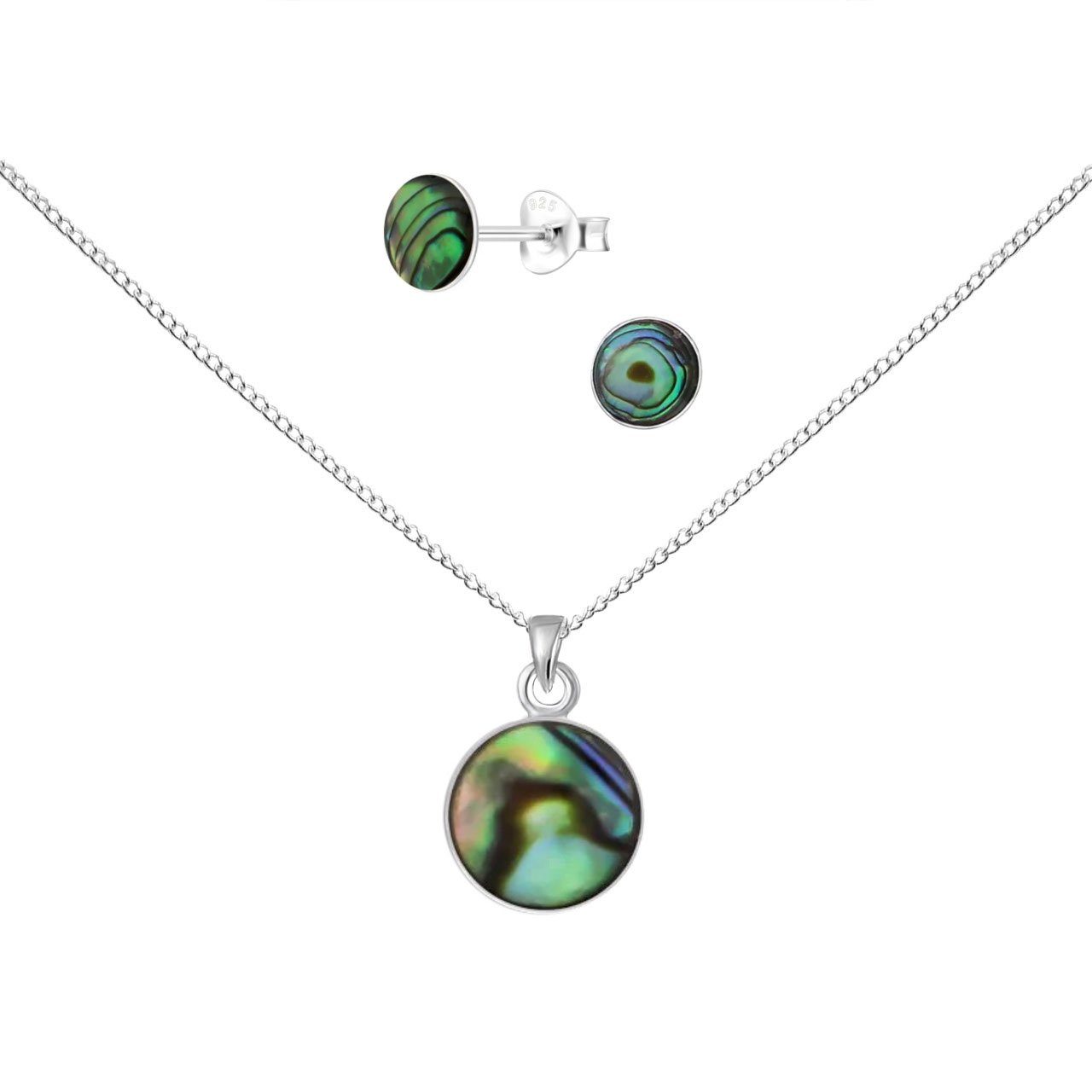 ALEXANDER Schmuckset YORK 925 abalone, MUSCHELPERLMUTT 4-tlg., Silber Sterling