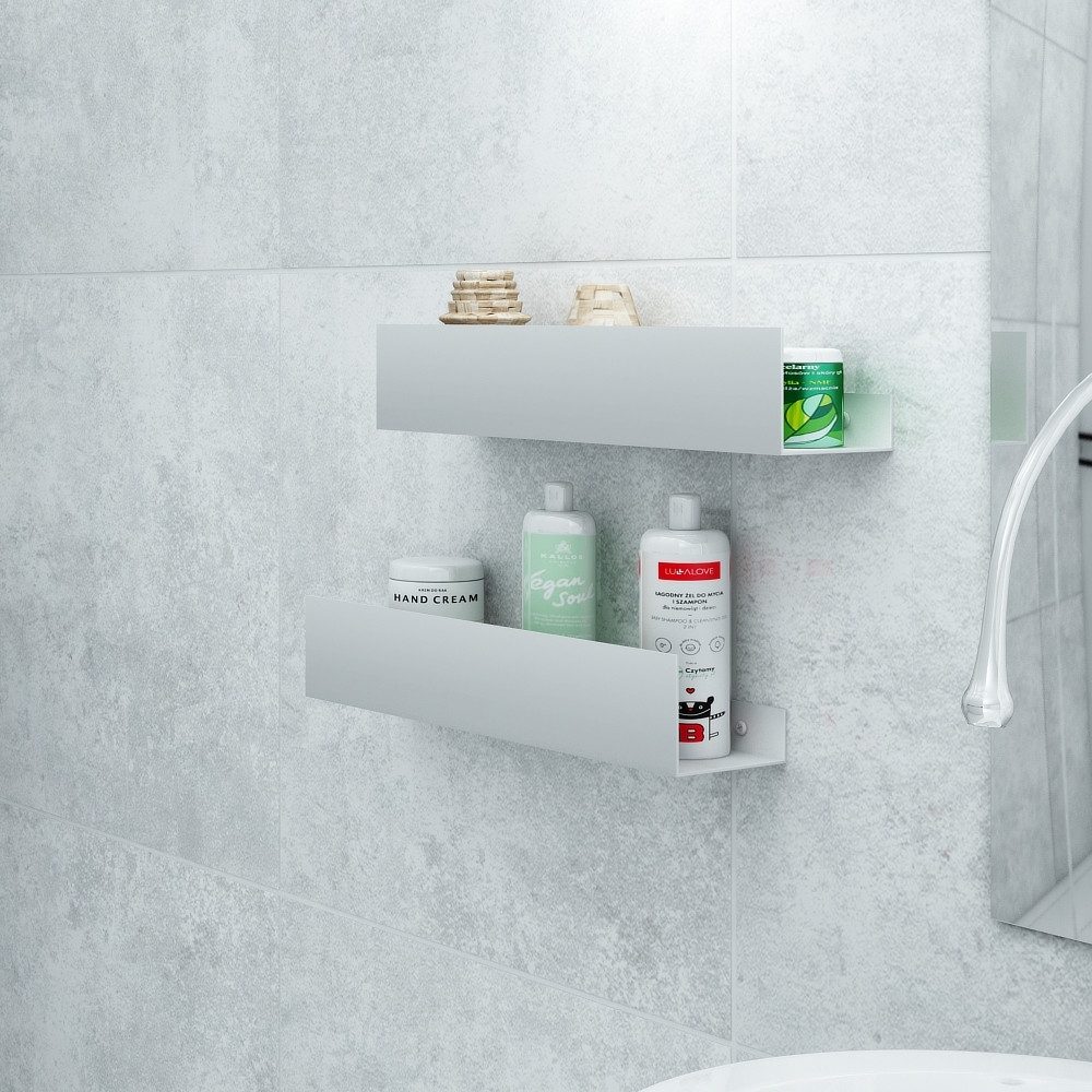 LunaVia Duschablage RIQUA, Rostfreier Stahl, pulverbeschichtet, Made in Europe