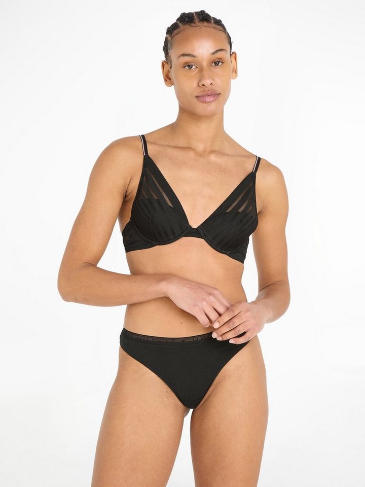 Tommy Hilfiger Underwear Bügel-BH LIGHTLY LINED WIRED PLUNGE mit  Kontrastnähten in Labelfarben auf den Trägern