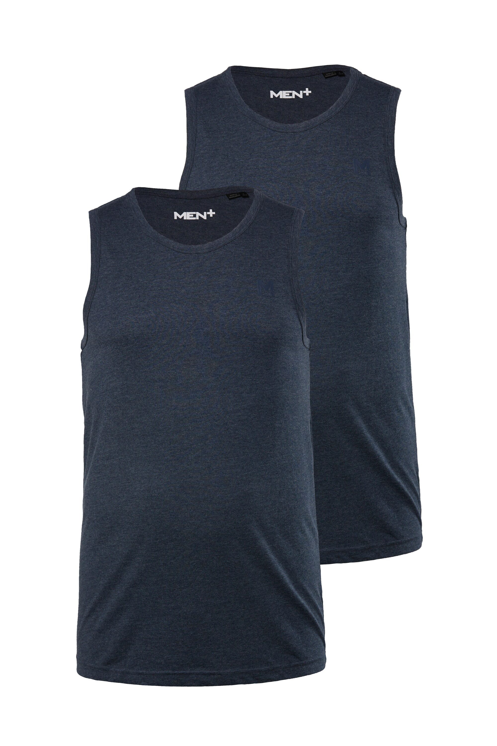 Men Plus T-Shirt Tanktop Basic 2er-Pack Rundhals günstig online kaufen