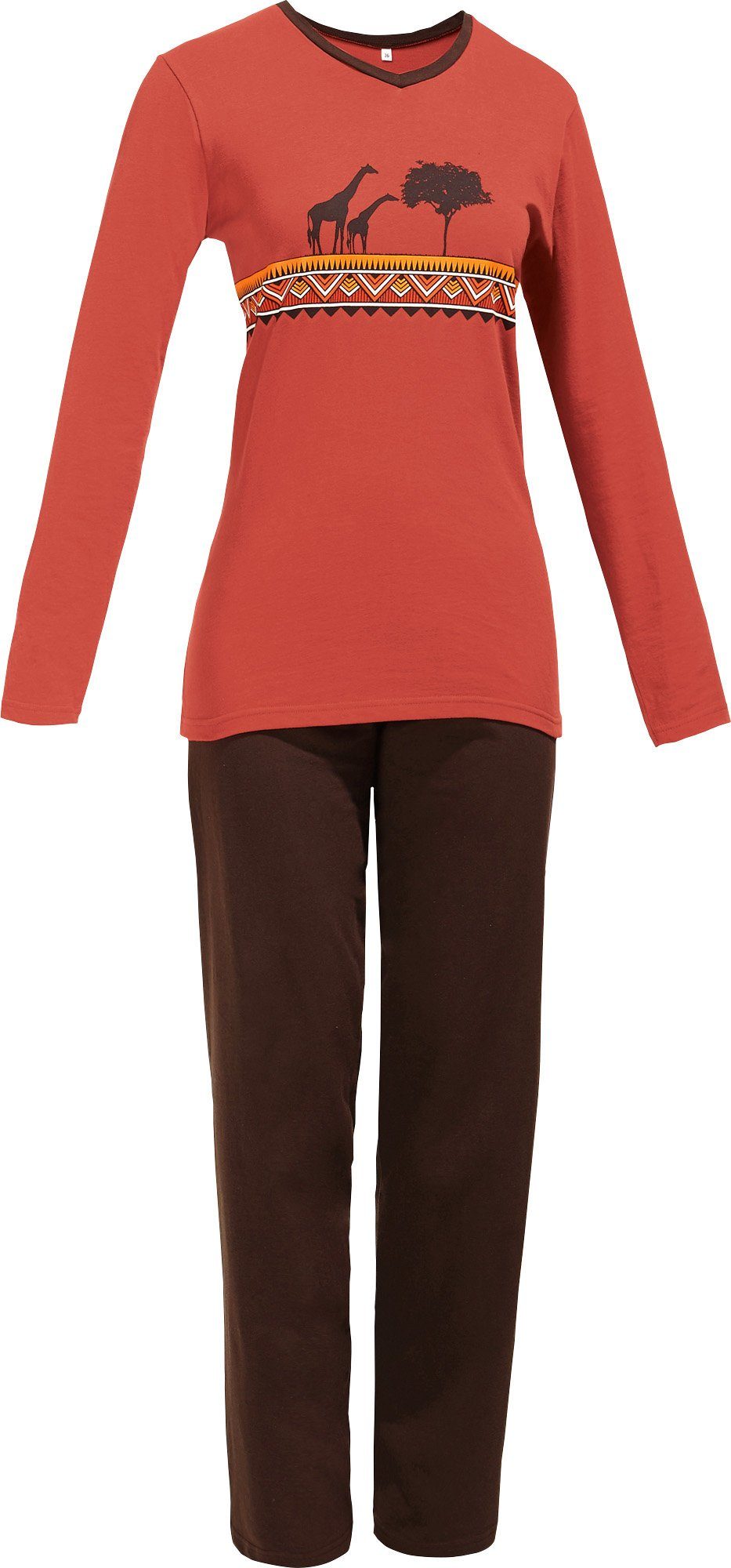 Erwin Müller Pyjama Damen-Schlafanzug Single-Jersey Tiermotiv günstig online kaufen