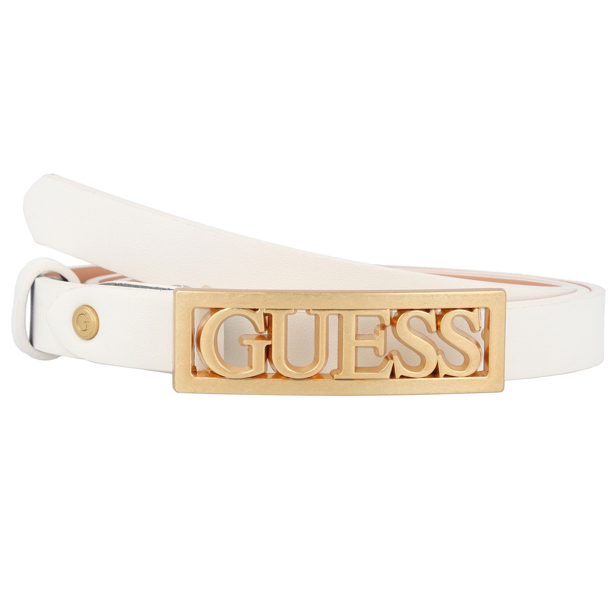 Guess Synthetikgürtel Koppelverschluss white