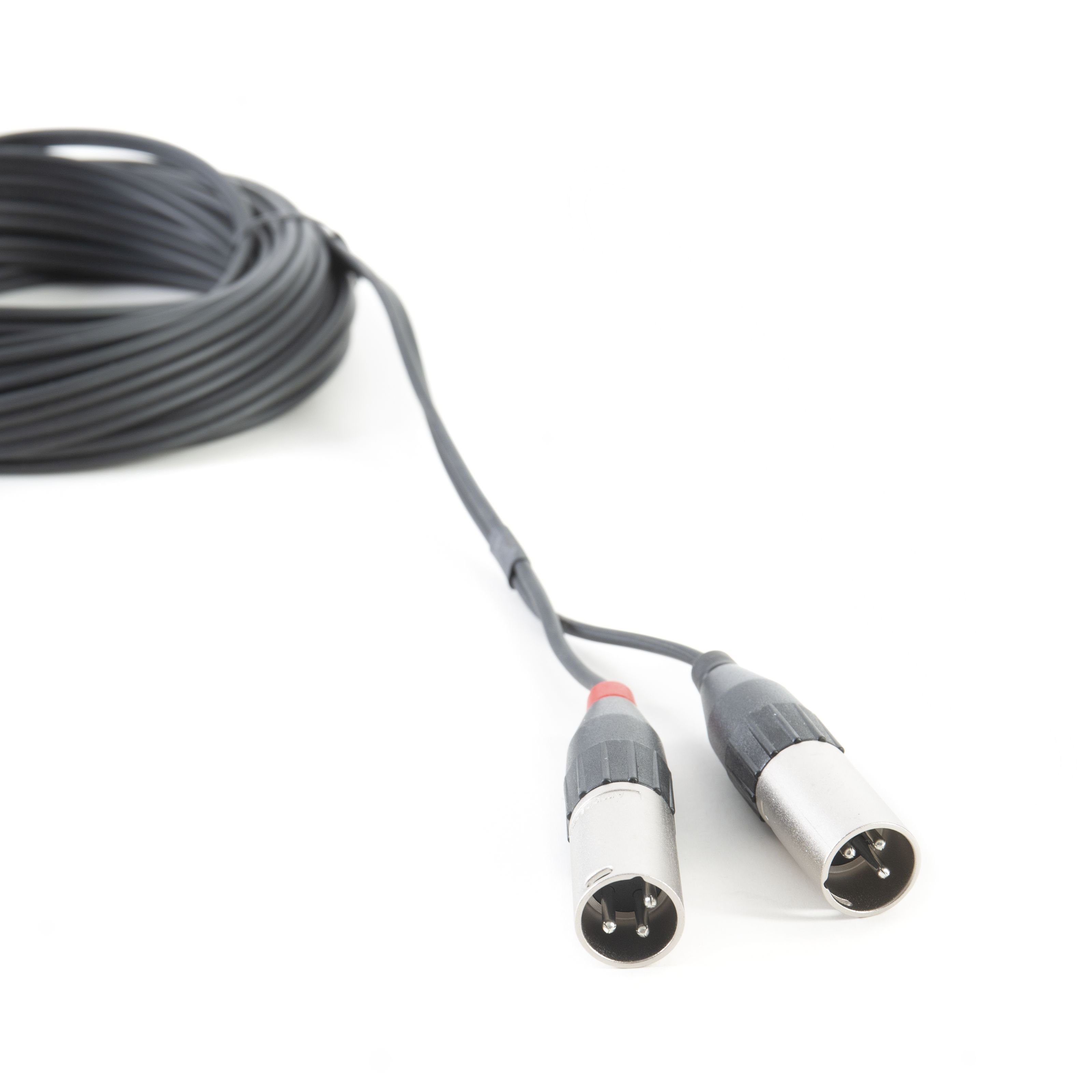Kabel schw. MUSIC STORE Y-Kabel 6,3mm Kli.-> 2 XLR 1m Amphenol Stecker 