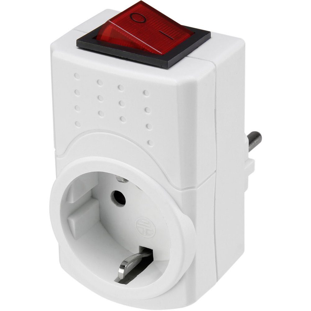 Sygonix SY-5045292 Schaltbare Zwischensteckdose 2polig Weiß Mehrfachsteckdose