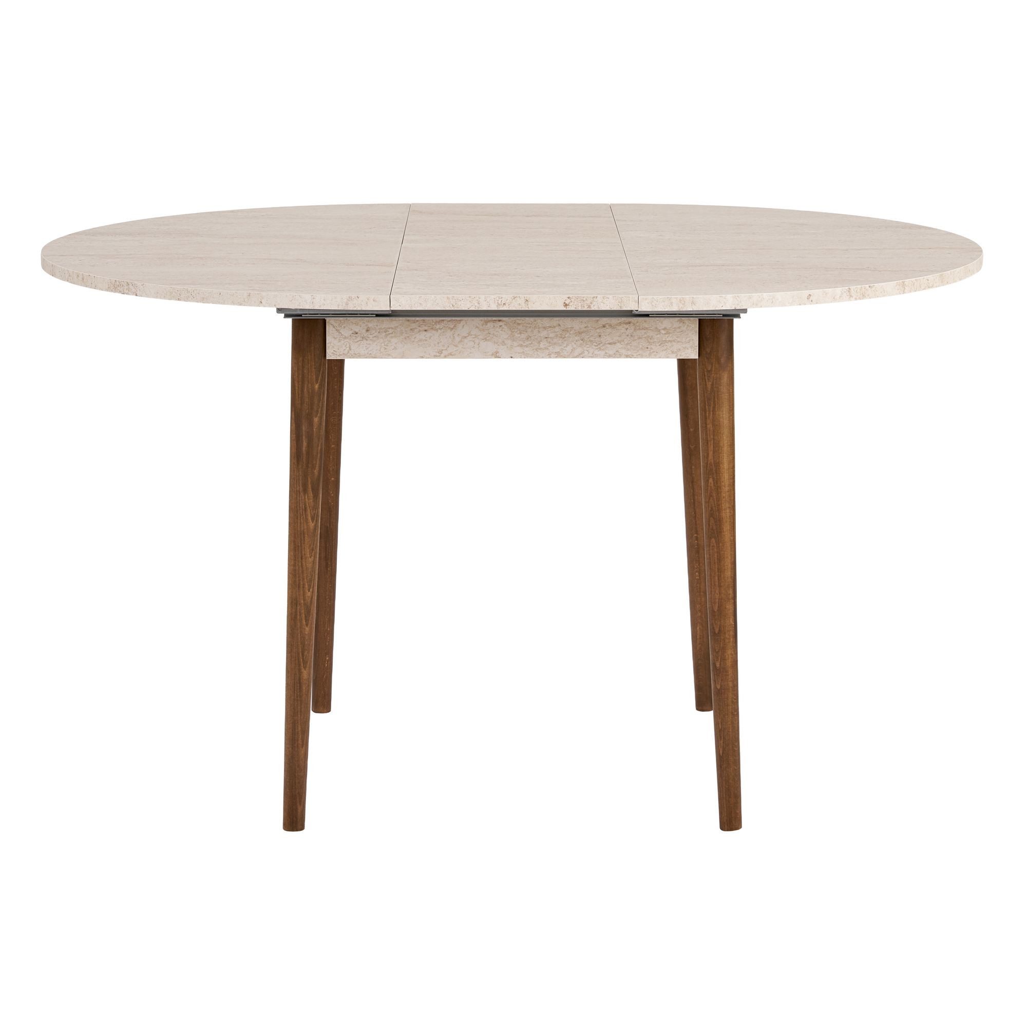 Skye Decor Esstisch Viola, Funktional Tisch mit ausziehbarer Tischplatte, Rund, Platzsparend