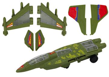 LEAN Toys Spielzeug-Flugzeug Militärflugzeug Fighter Fahrlichter Jäger Sounds Kämpfer Spielzeug