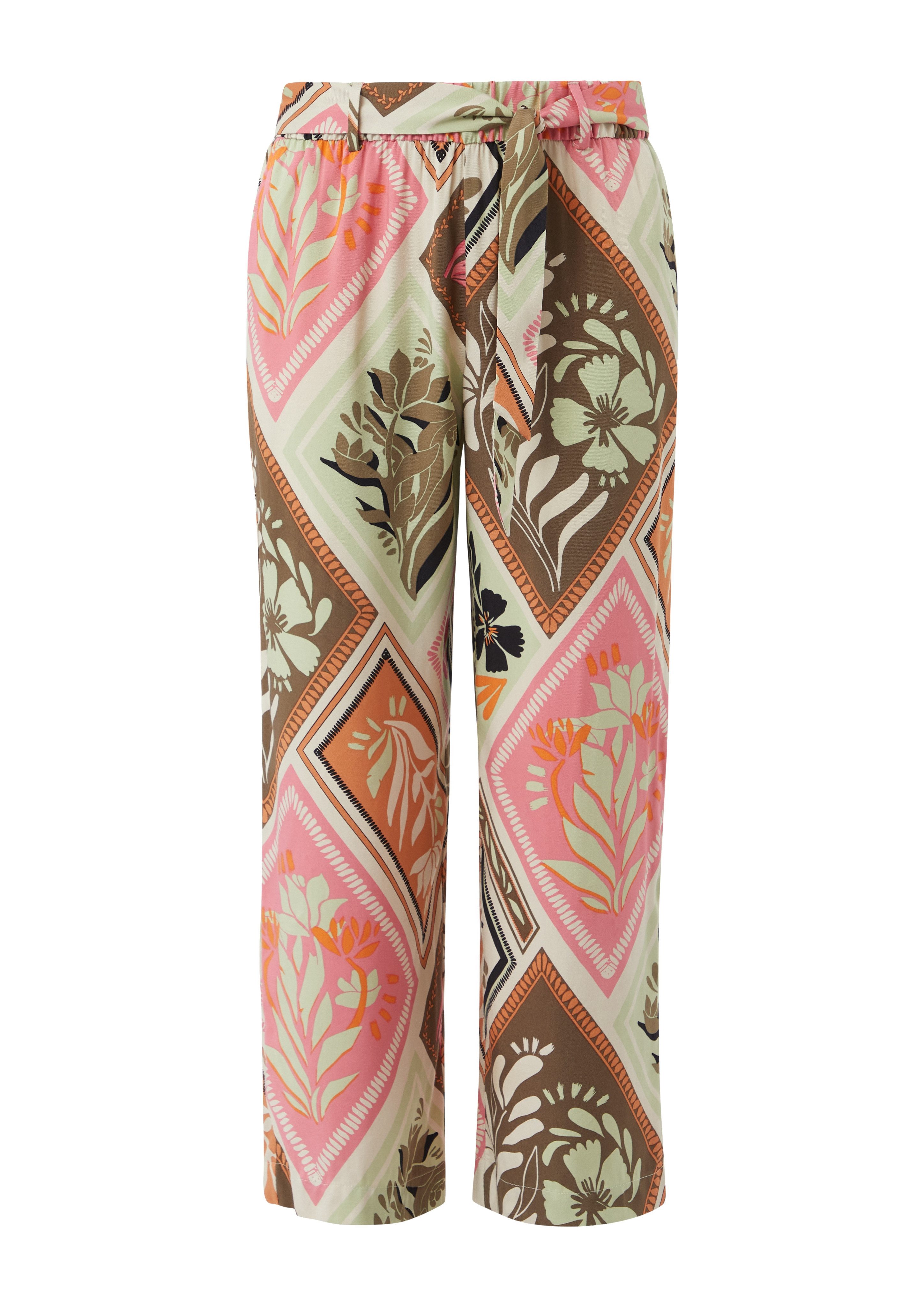 comma 7/8-Hose mit floralem Muster