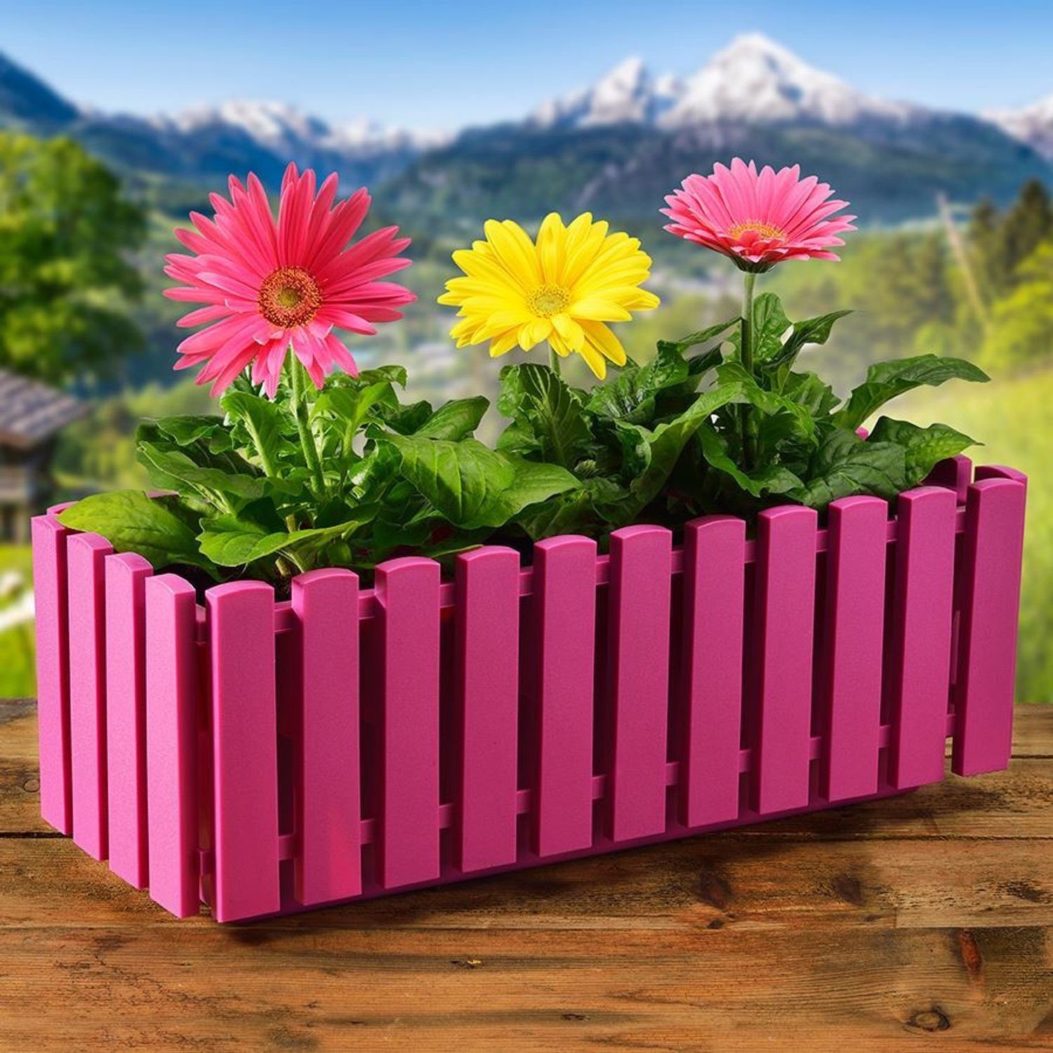 Thumbnail - BURI Blumenkasten Blumenkasten taupe 75x18,5cm Pflanzkasten Balkonkasten Blumentopf Blum