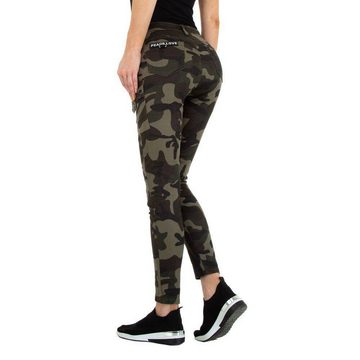 Ital-Design Skinny-fit-Jeans Damen Freizeit Skinny Jeans in Camouflage