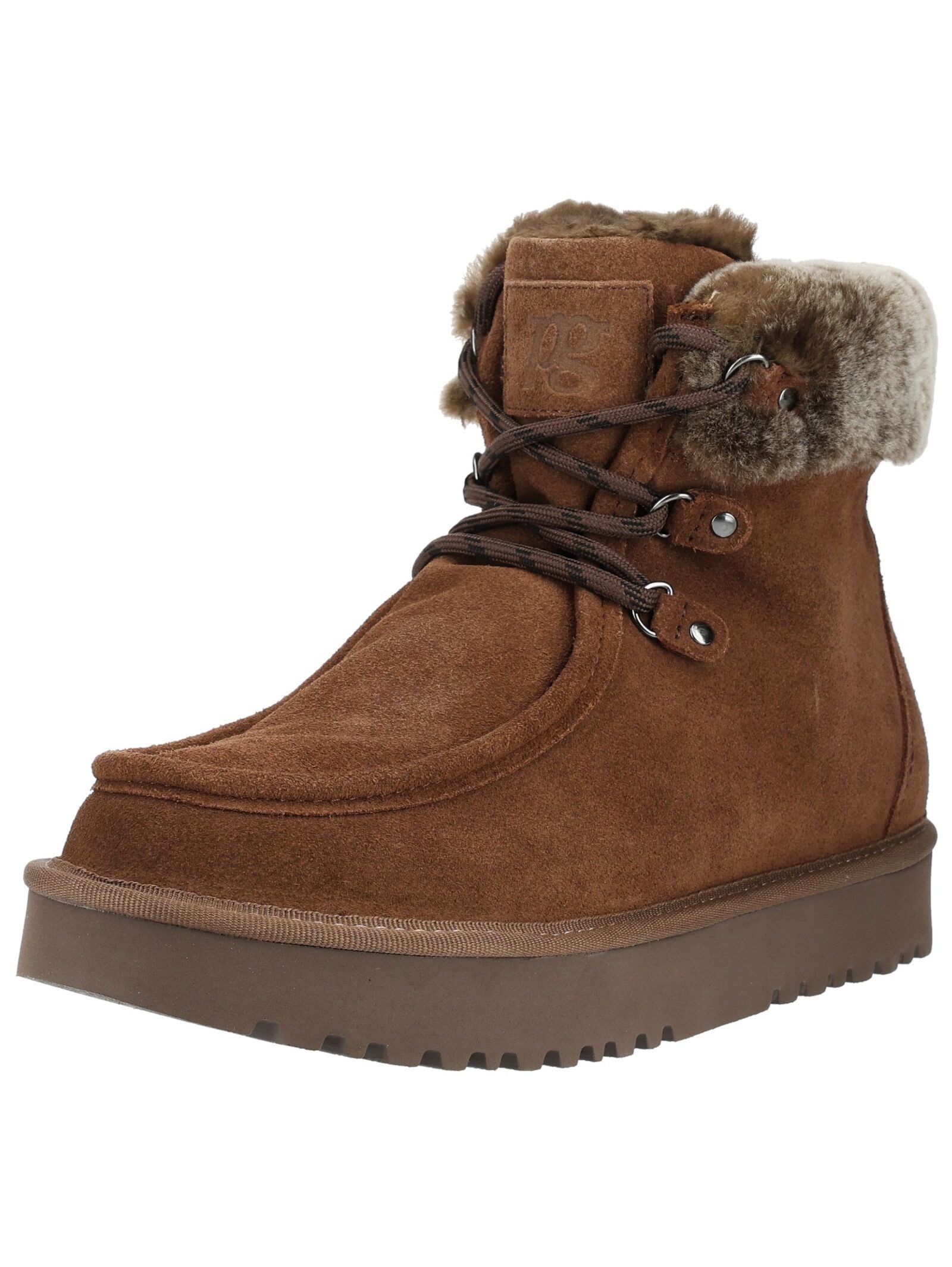 Paul Green Paul Green Stiefelette Veloursleder Schnürstiefelette