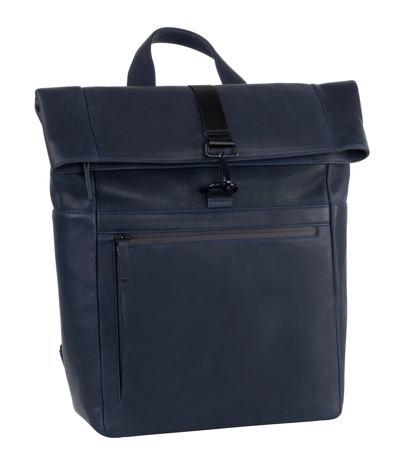 Leonhard Heyden Rucksack Rolltop Backpack (Set, 2-tlg), aus echtem Leder