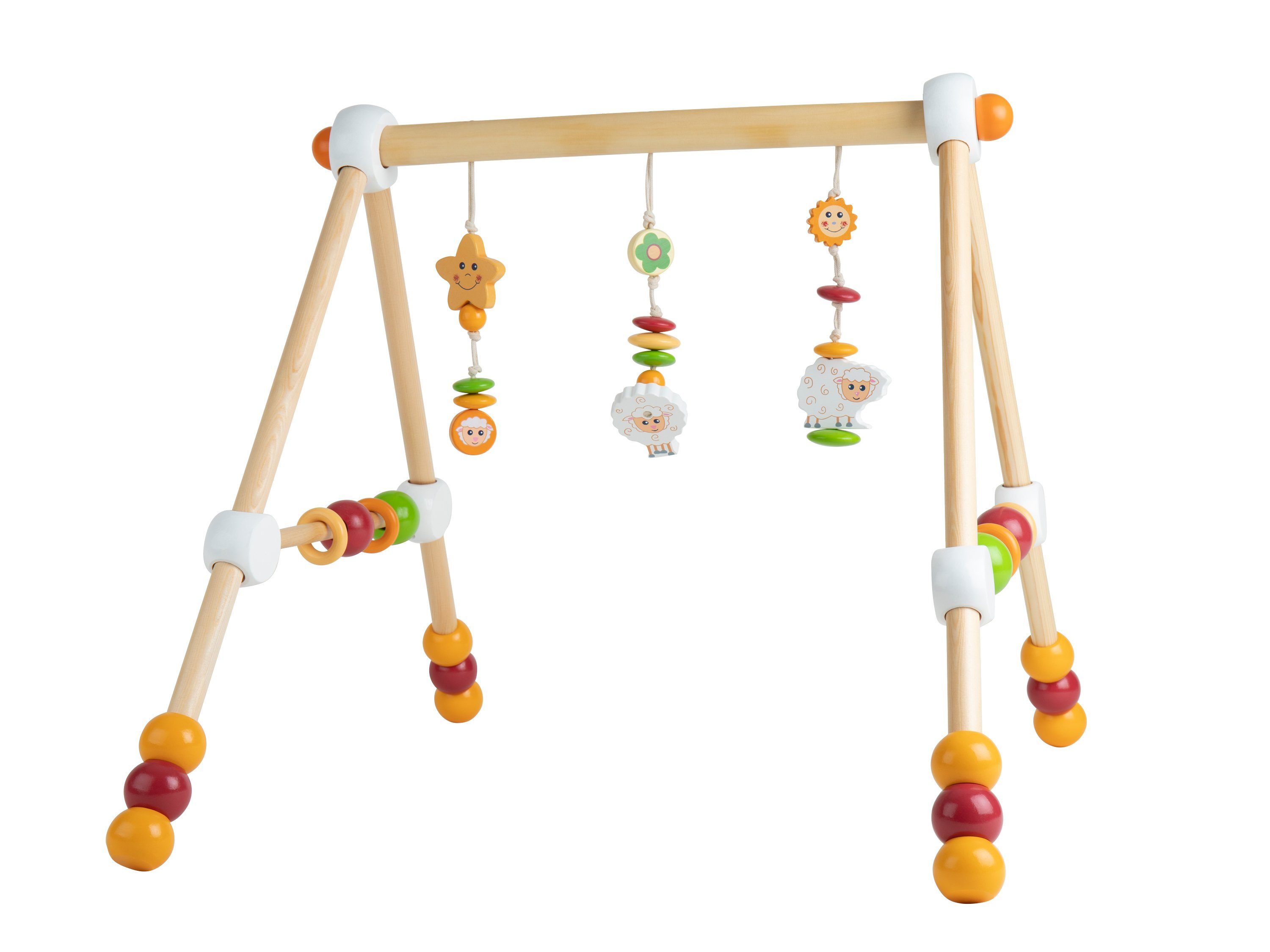 BIECO Baby Gym Bieco Spieltrapez Schaf Spielbogen für Babys mit Figuren, Rasseln