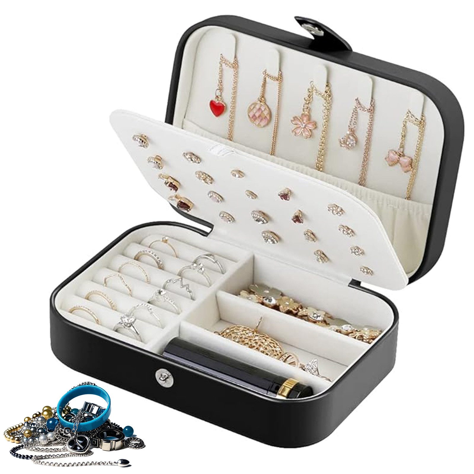 MODFU Schmucketui Schmuckkästchen Mini Schmuckkoffer Schmuckaufbewahrung günstig online kaufen