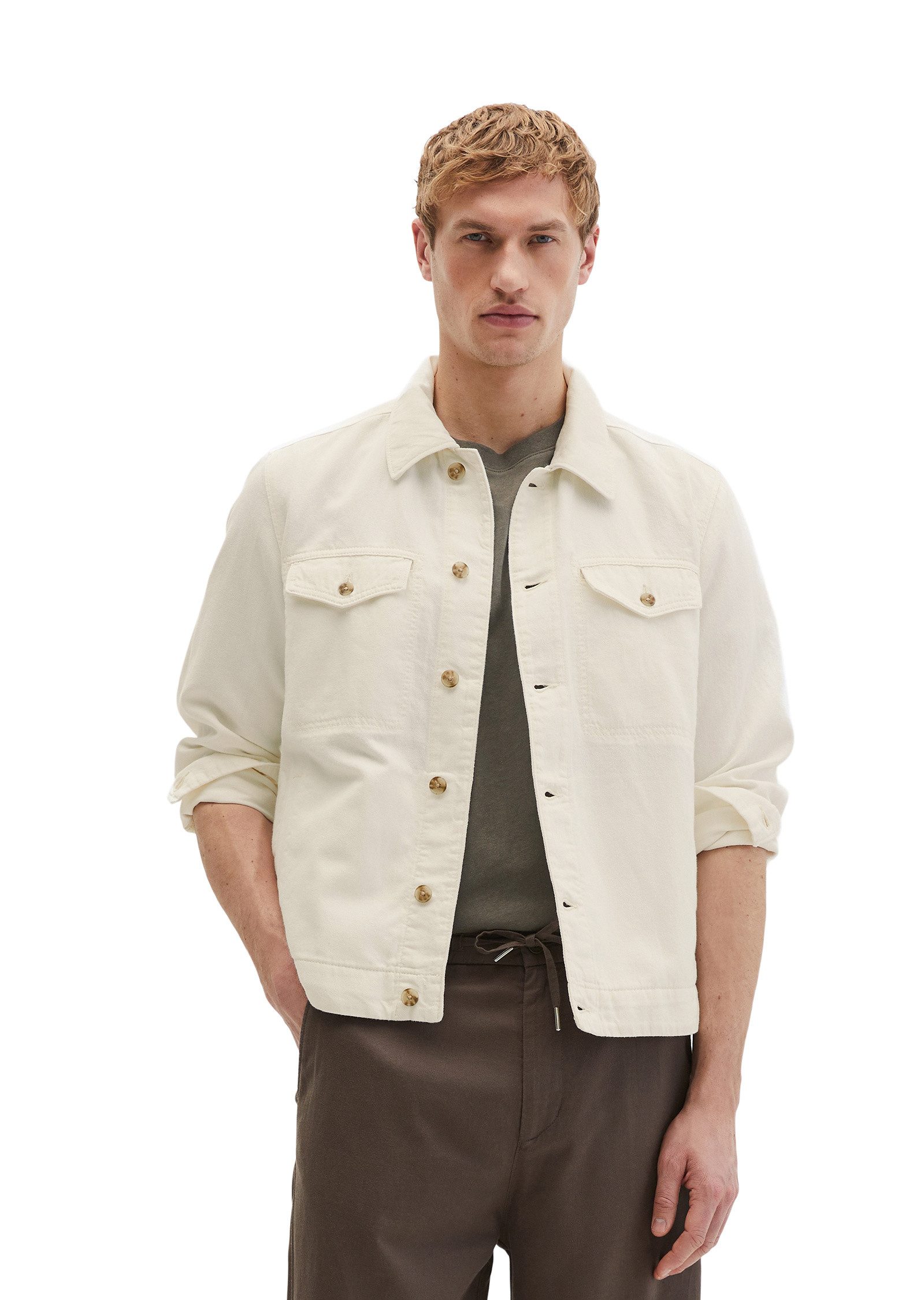 Marc O'Polo Jeansjacke aus Bio-Baumwolle und Leinen