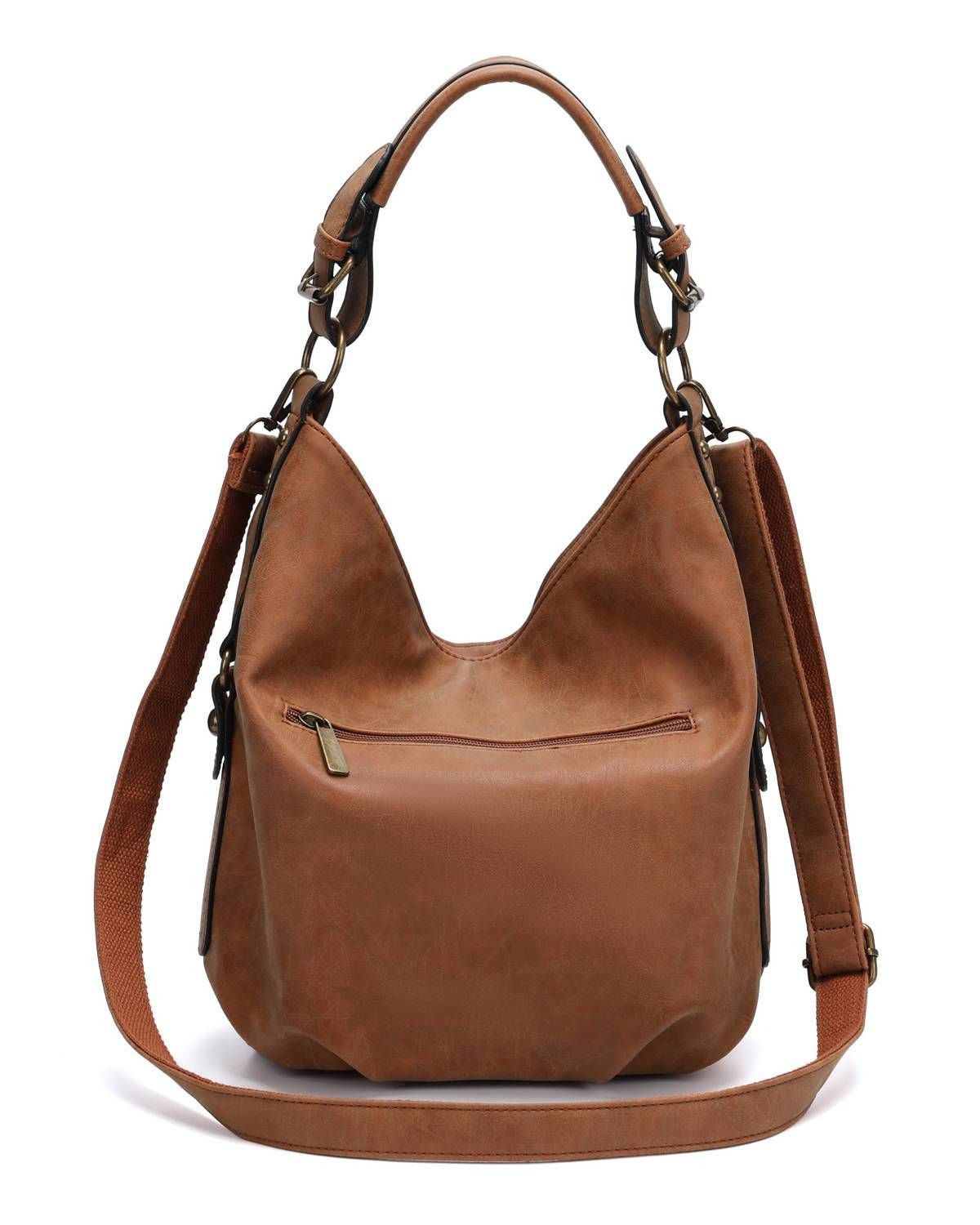 ITALYSHOP24 Schultertasche DAMEN SHOPPER Hobo Bag Umhängetasche Handtasche City Bag Cross-Over (Spar-Set: Henkel Tasche mit Schultergurt, Workbag Leder Optik, 2-tlg., mit Henkel und Schultergurt), Damentasche Freizeit Abend Leder Optik Henkeltasche Reise Crossbody