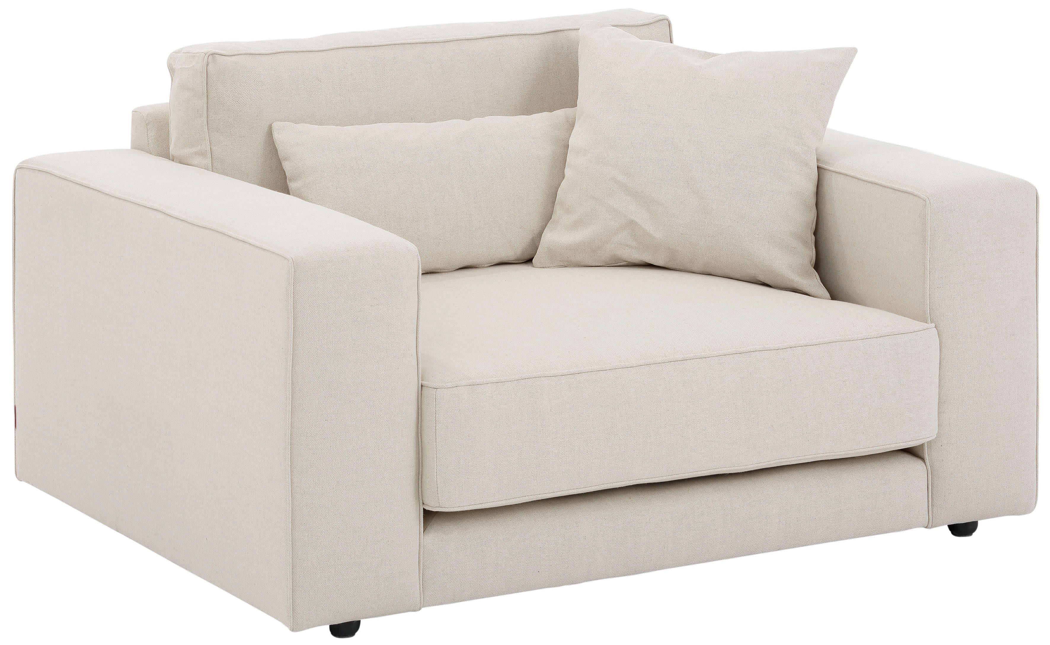 OTTO products Sessel »Grenette«, im Baumwoll-/Leinenmix oder umweltschoned aus 70% recyceltem Polyester, Federkern-Otto