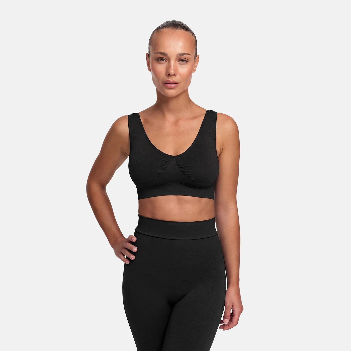 cfab (creamy fabrics) Bügelloser BH Comfy Bra-Schwarz-3XL (1-tlg)
