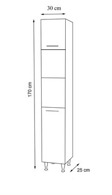 VCM Hochschrank Holz Badmöbel Bad Hochschrank Badschrank Lisalo (1-St)