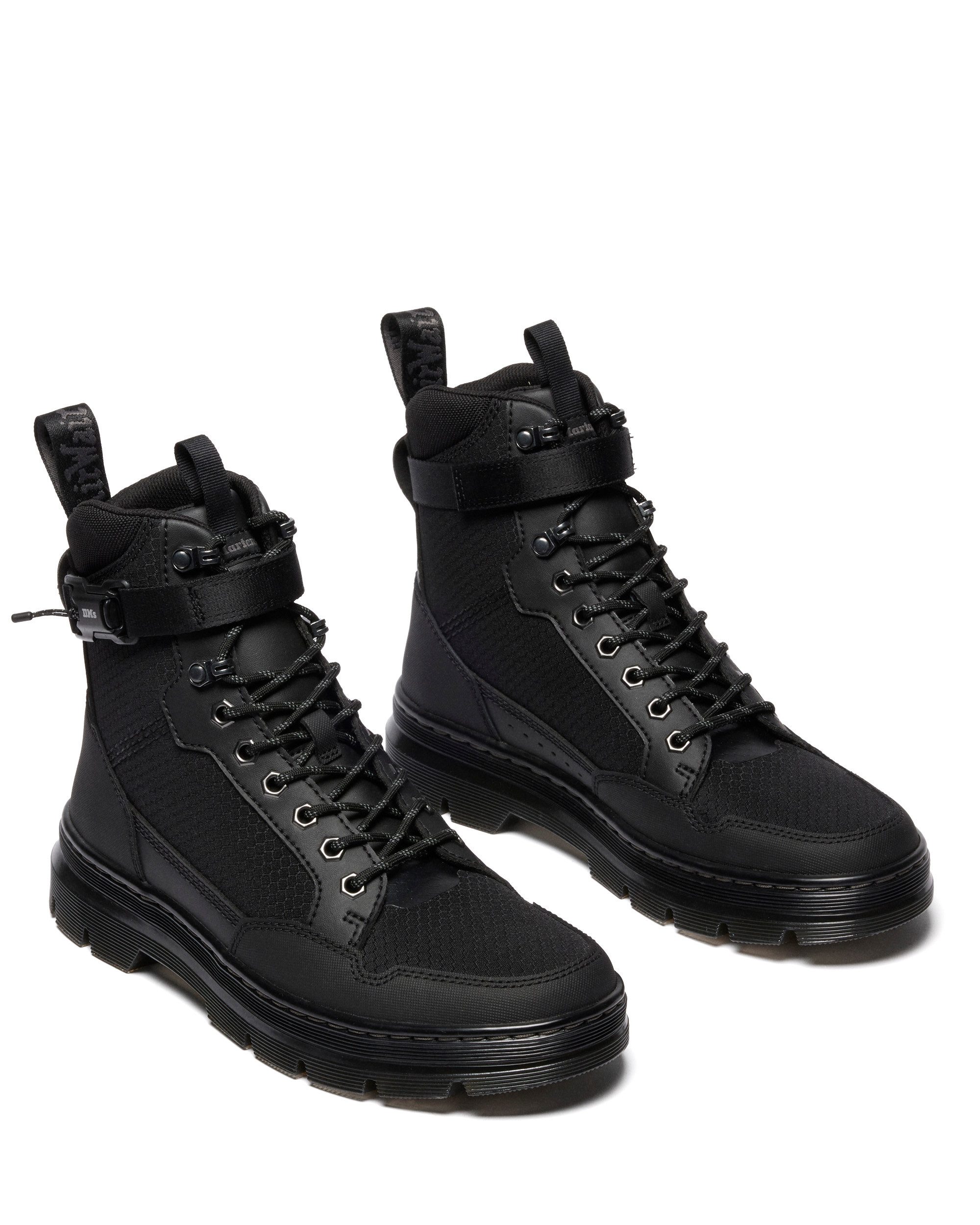 DR. MARTENS Comstech Schnürboots Blockabsatz, Workerboots mit Logoschriftzug