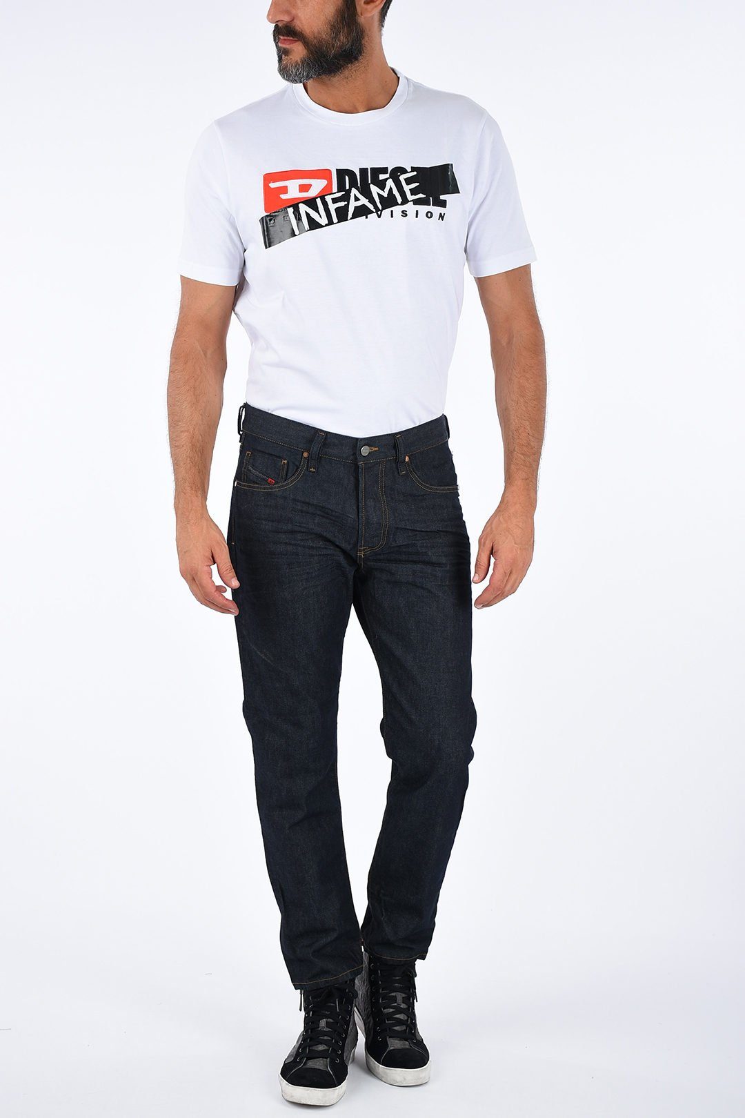 Diesel 5-Pocket-Jeans Diesel Herren Jeans - MHARKY 0088Z Rinse Wash 5-Pocket-Style, ohne Stretch Anteil