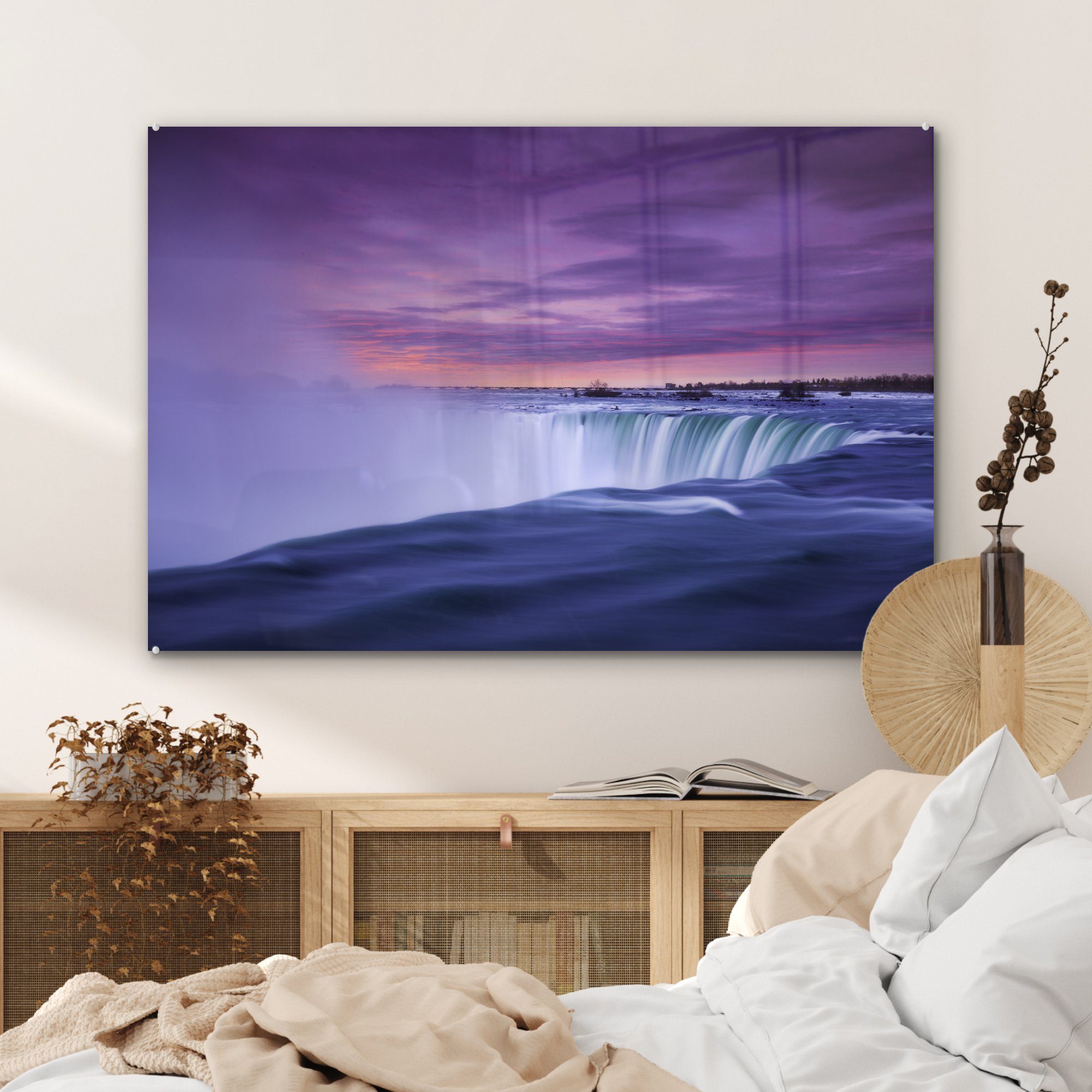 MuchoWow Acrylglasbild Wasserfall (1 St), Schlafzimmer Niagarafälle, Acrylglasbilder Amerika - Wohnzimmer & 