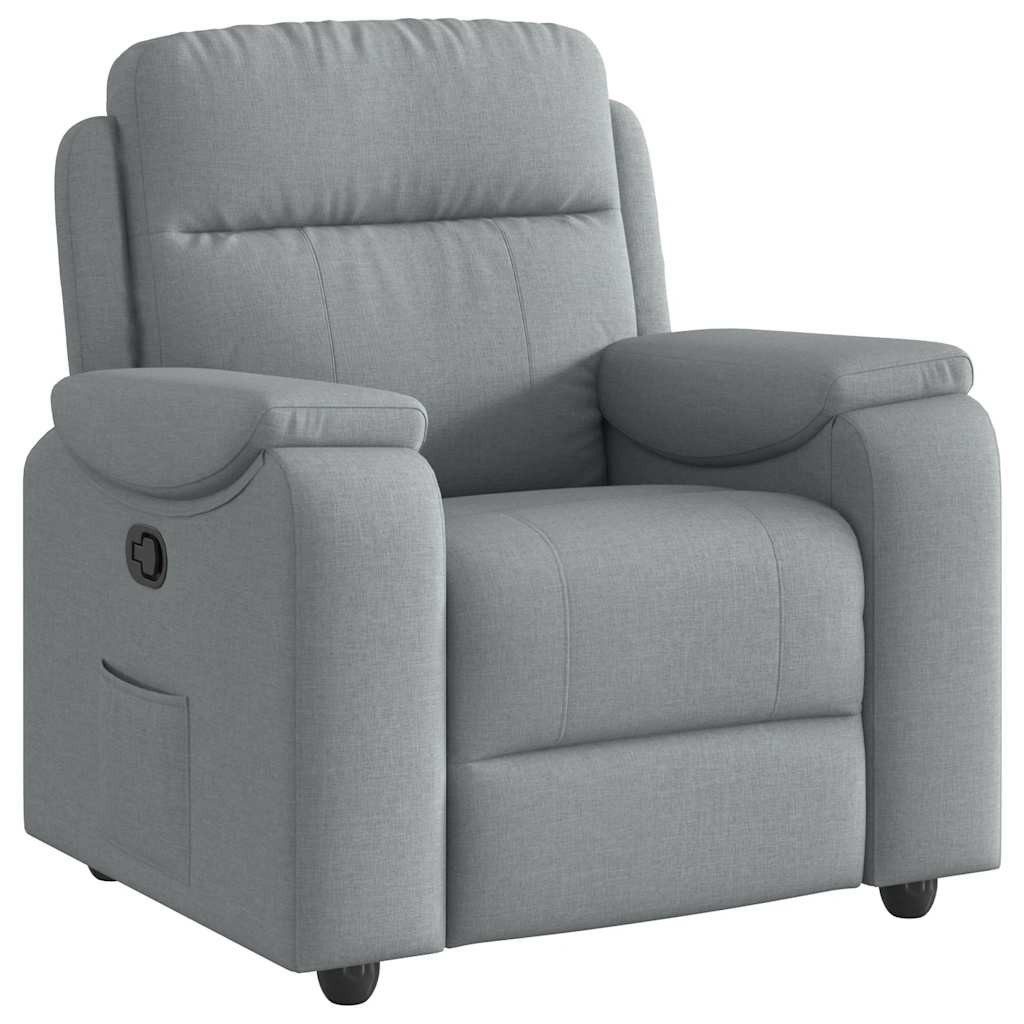 vidaXL Sessel Relaxsessel Hellgrau Stoff (1-St) günstig online kaufen