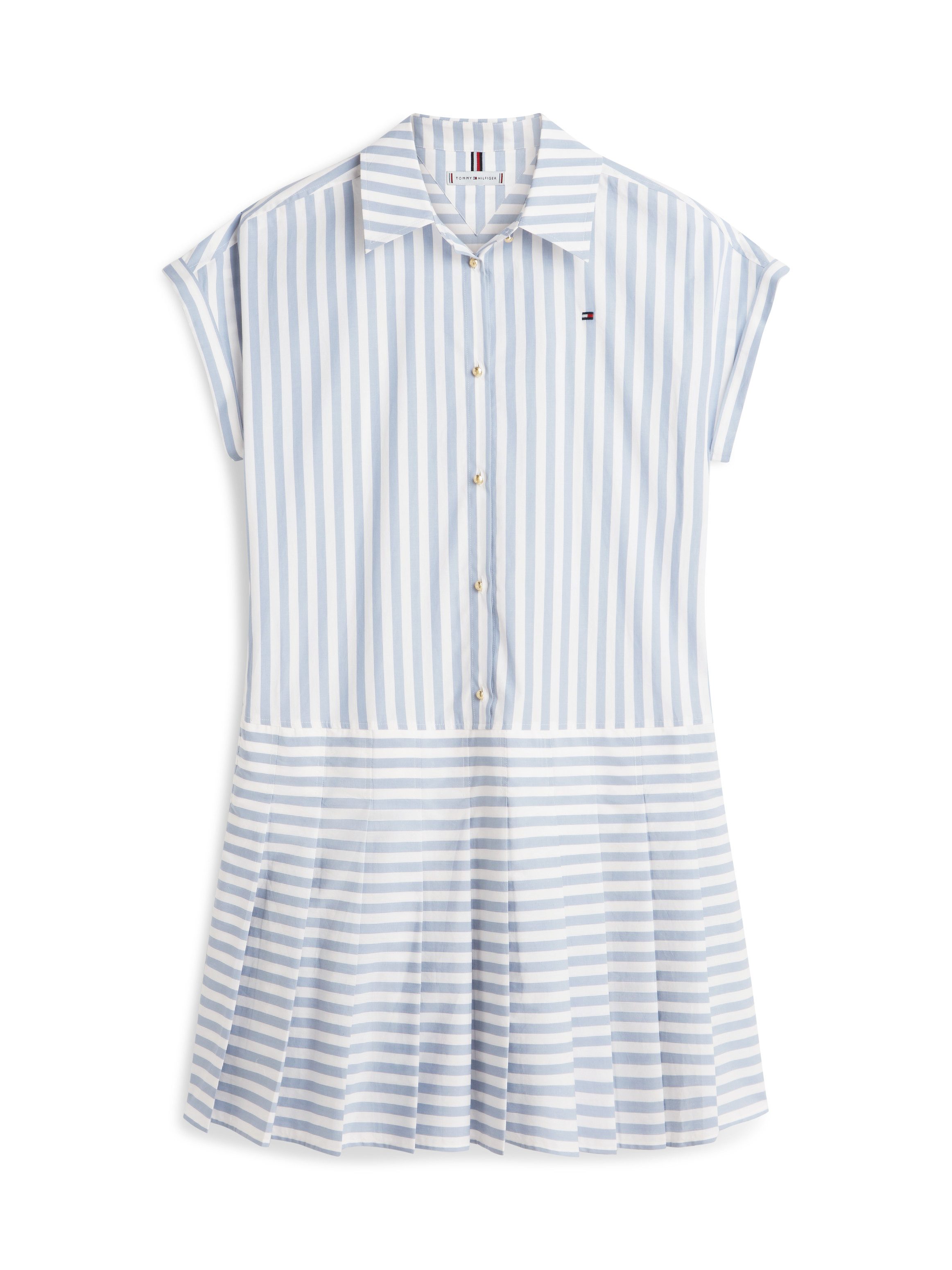 Shirtkleid POPLIN PLEATED SHORT SS DRESS