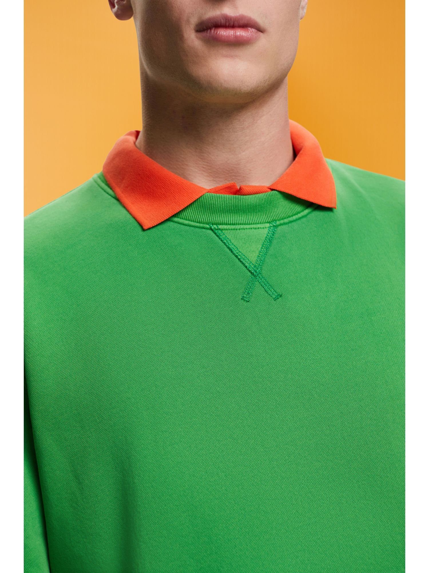 Fit Unifarbenes Sweatshirt GREEN Regular Sweatshirt im (1-tlg) Esprit
