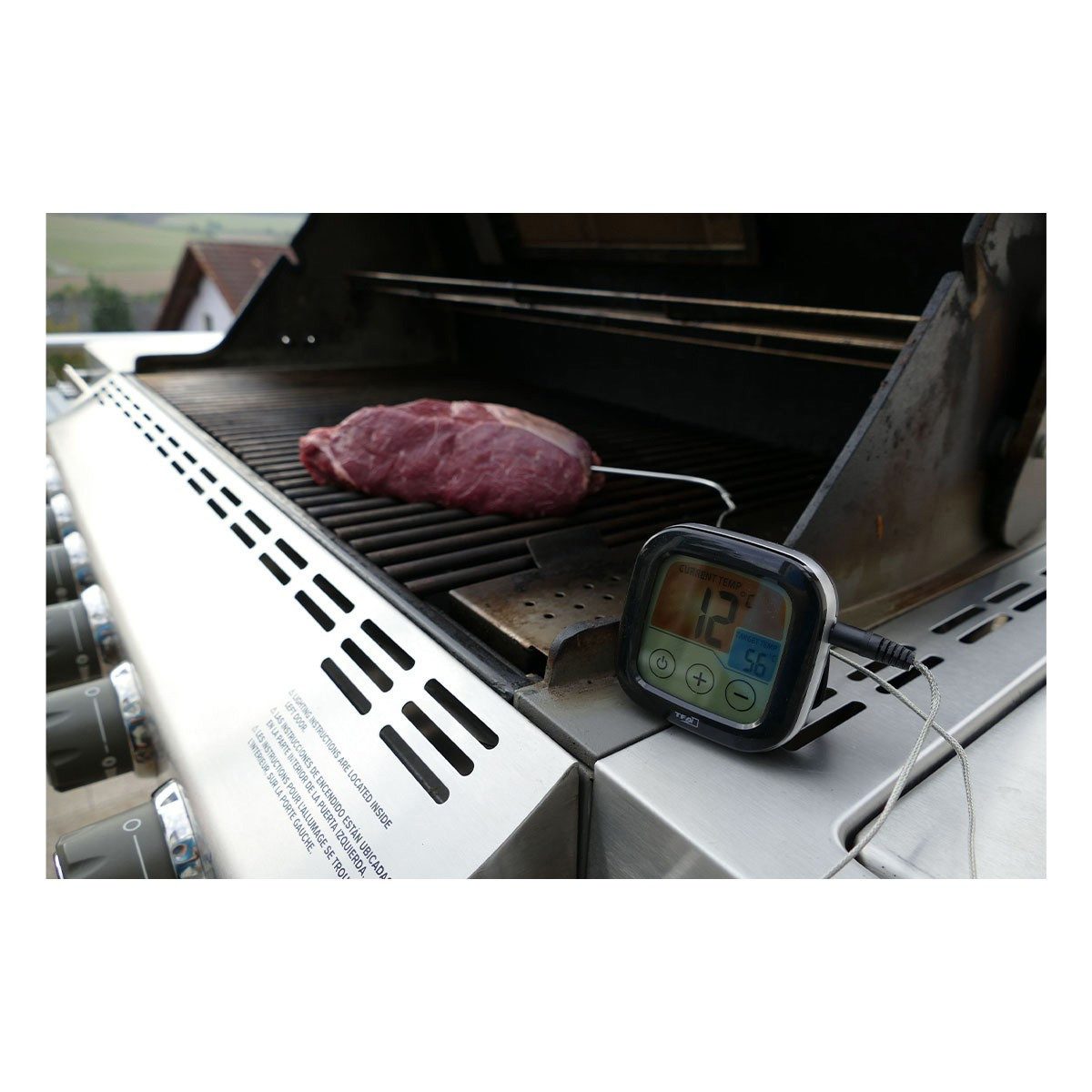 TFA Dostmann Bratenthermometer Digitales Grill-Bratenthermometer mit Farbdisplay, 1-tlg., Farbdisplay mit Hintergrundbeleuchtung